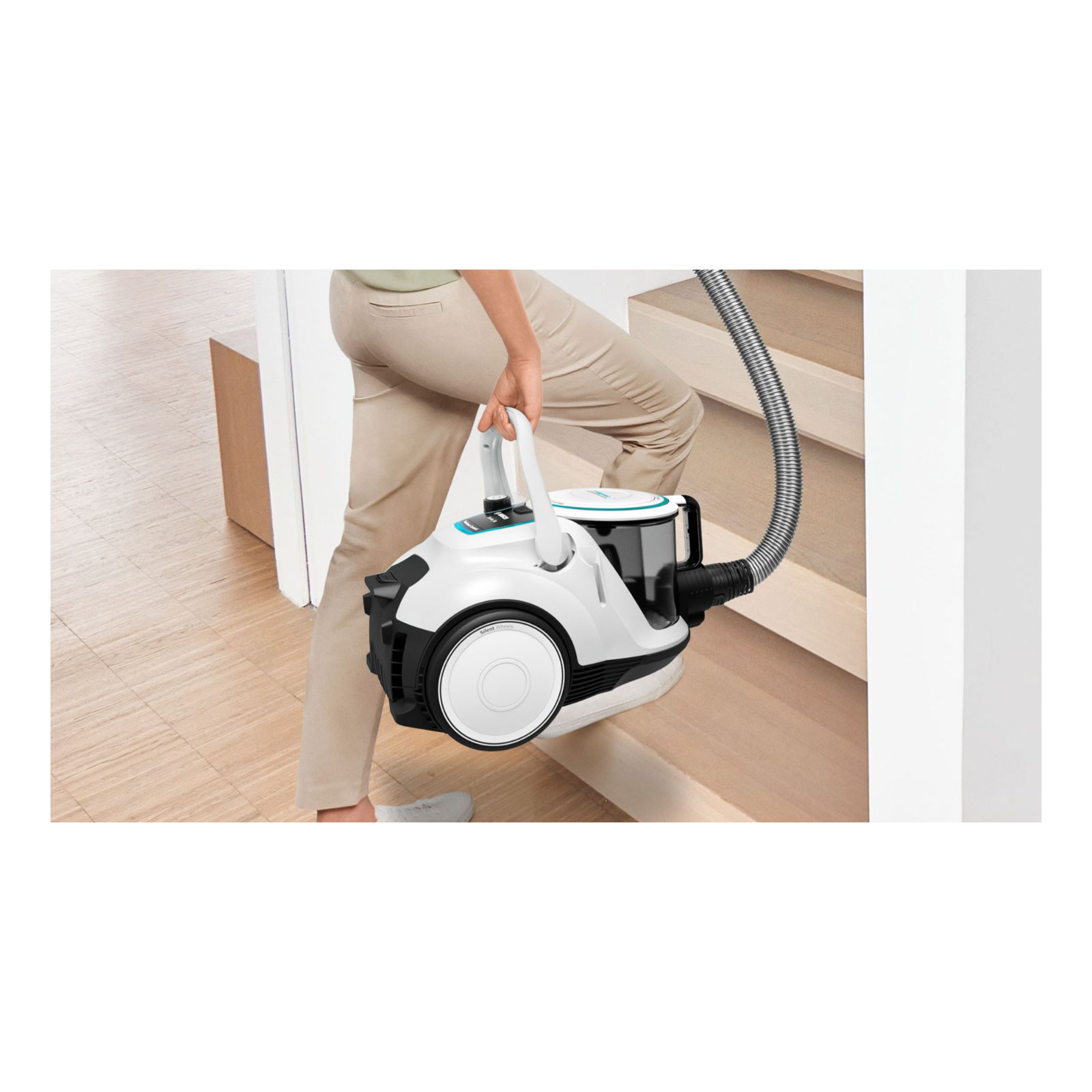 Bosch BGC41XHYG Beutelloser Staubsauger, Weiß , Serie 6