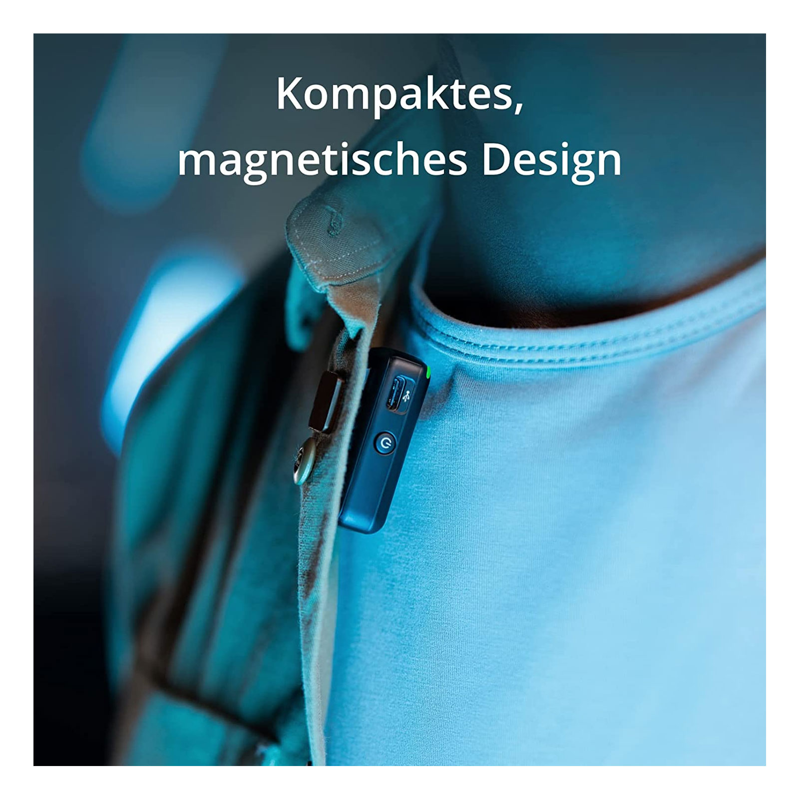 DJI Mic (1 Sender + 1 Empfänger) Lavalier-Funkmikrofon mit 250 m Reichweite