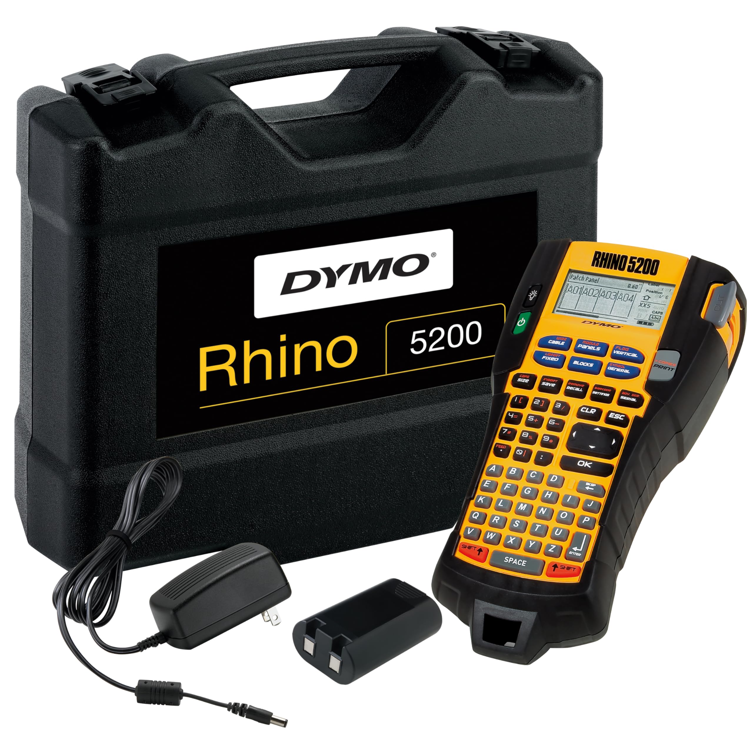 Dymo Rhino 5200 im stabilen Hartschalenkoffer ABC UK/HK Etikettendrucker