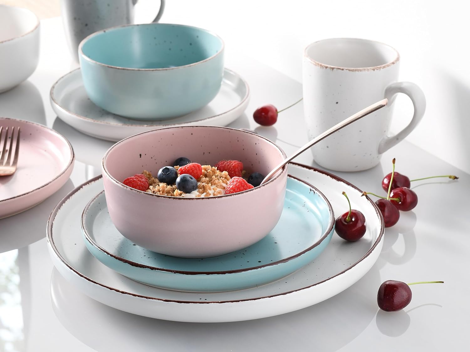 CreaTable, 22908, Serie MODERN FASHION , Geschirrset, Kombiservice 16 teilig