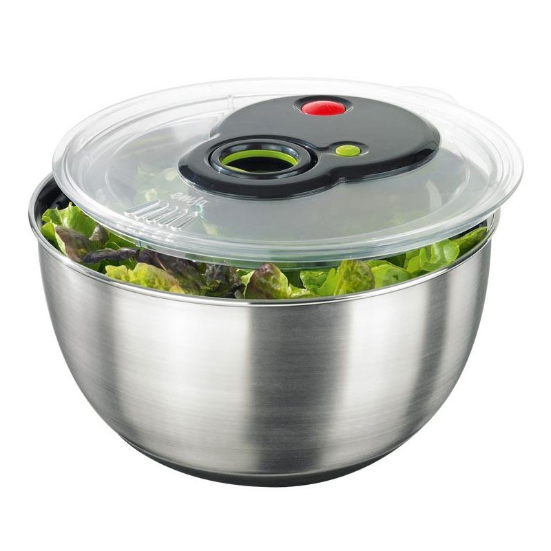 EMSA 513441 TURBOLINE Salatschleuder 4,5 L Edelstahl