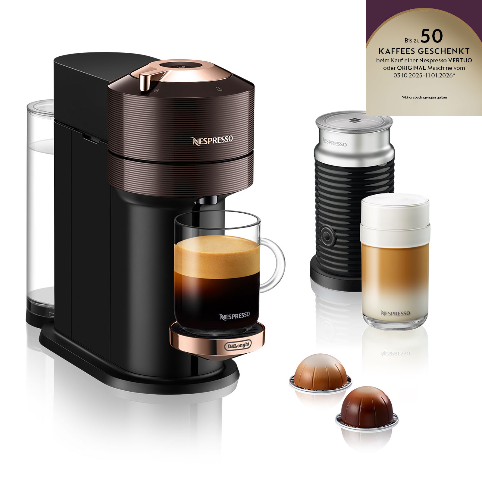 Nespresso Vertuo Next Premium Rich Brown REFURBISHED