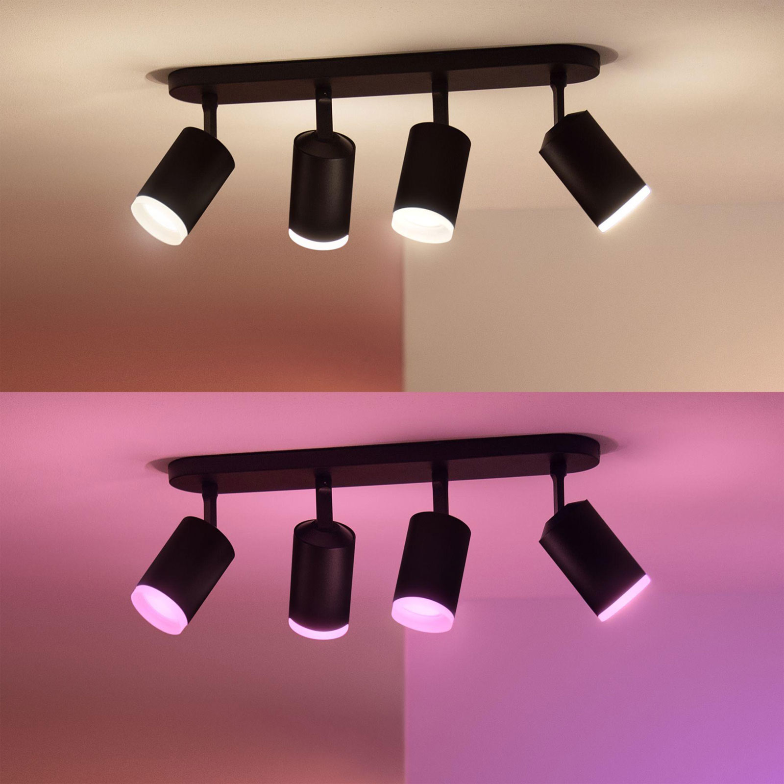 Philips Hue WACA Fugato Spot Deckenlampe 4er LED Strahler Bluetooth