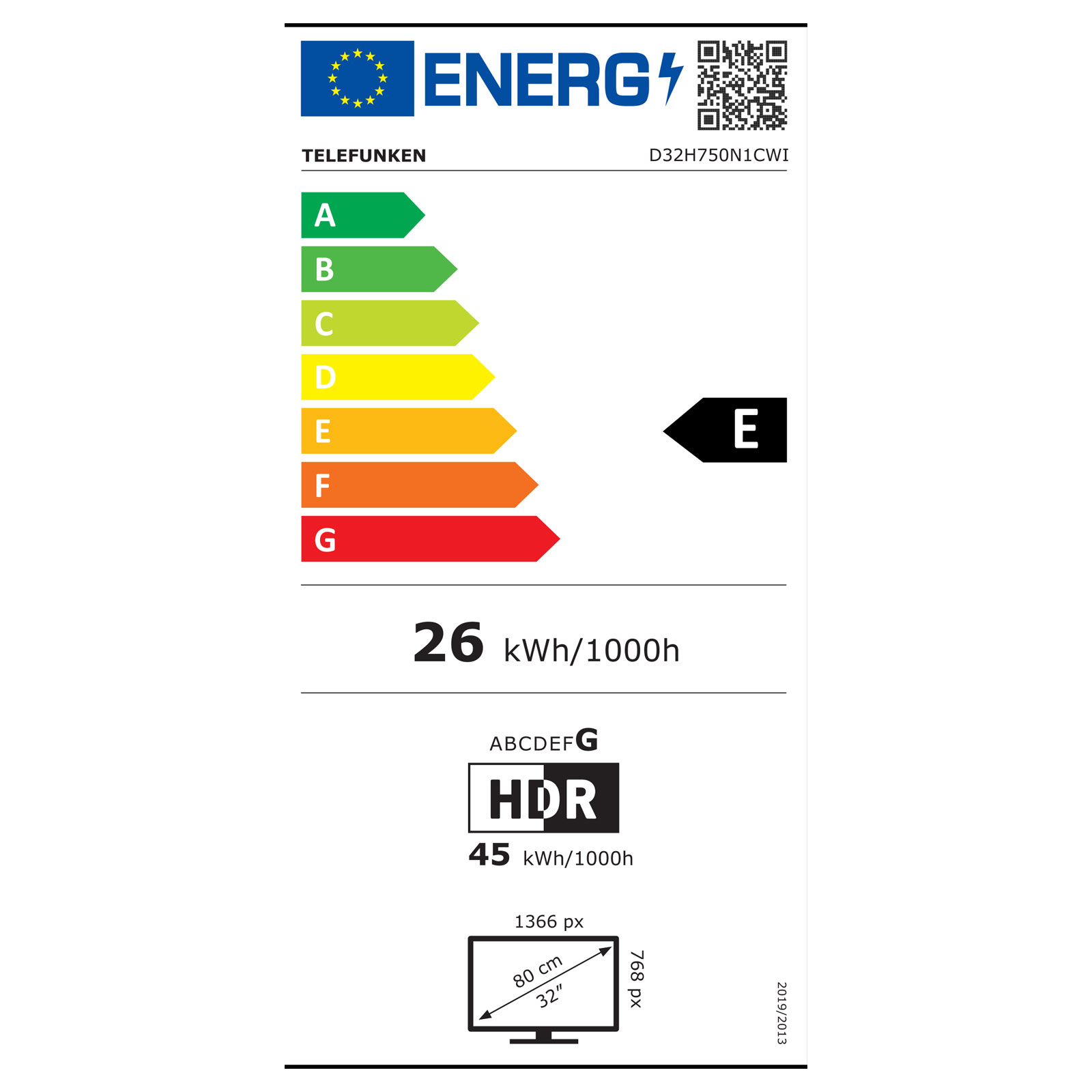 TELEFUNKEN D32H750N1CWI LED TV