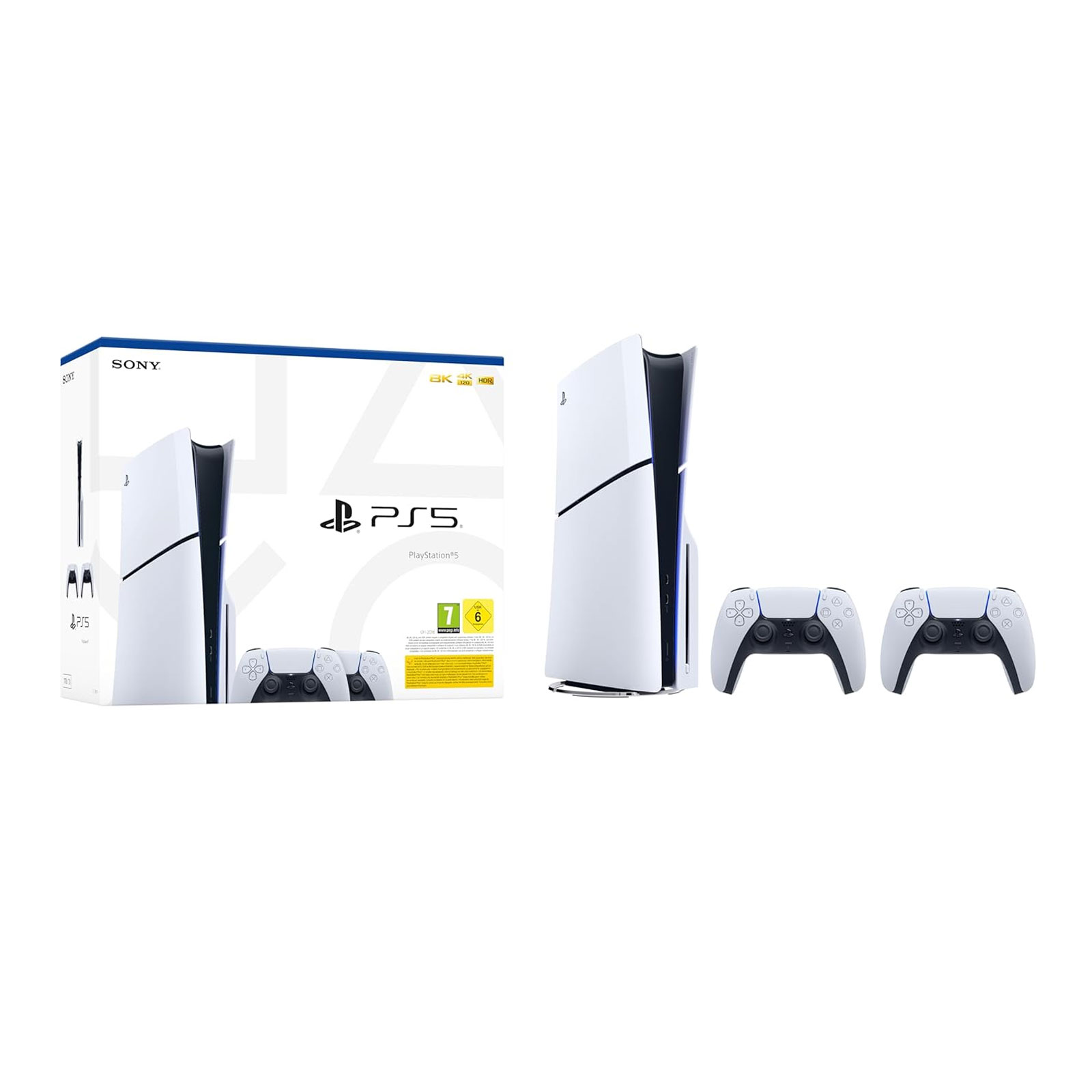 SONY PlayStation 5 (Modellgruppe - Slim) + 2 Controller