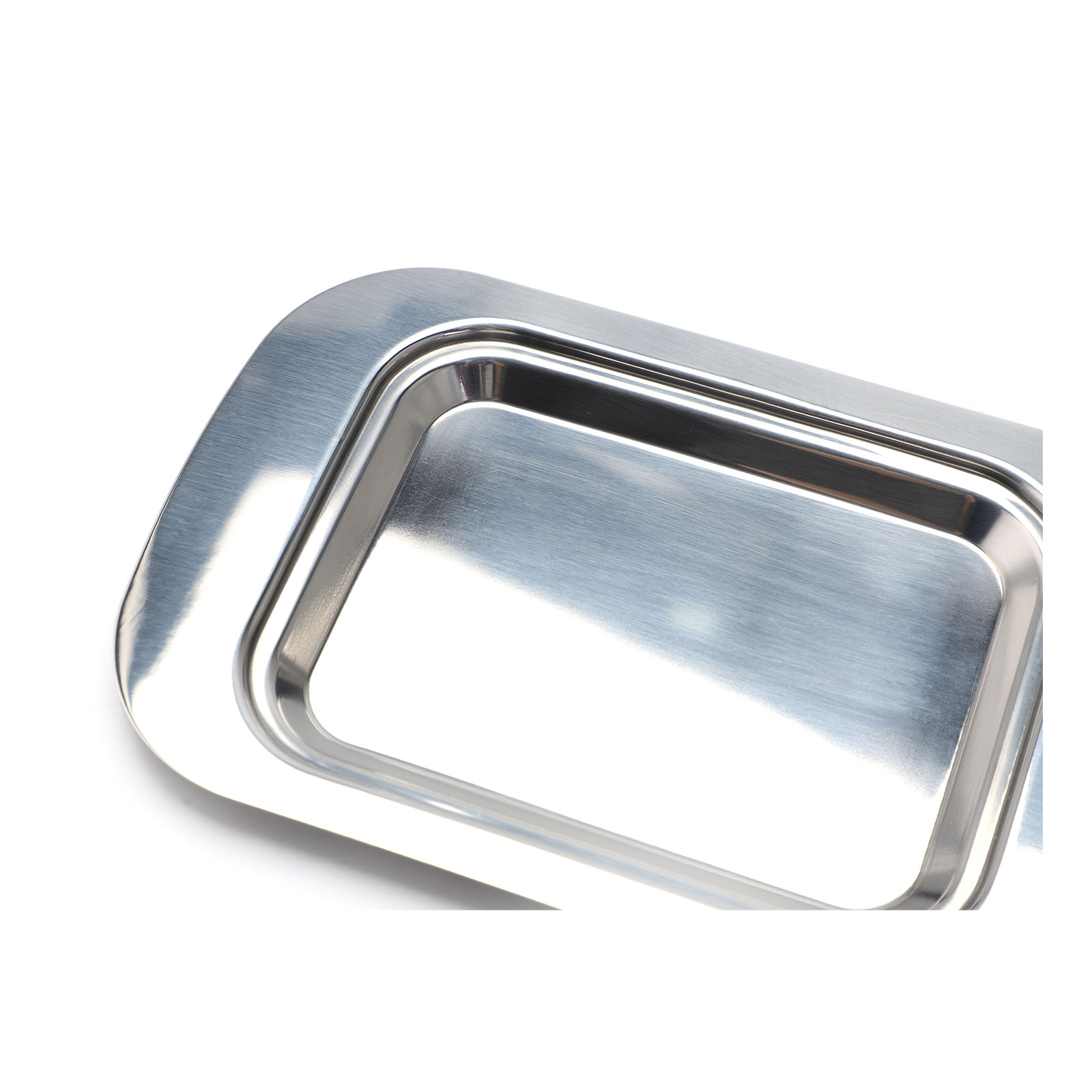 Echtwerk Butterdose aus Edelstahl silber