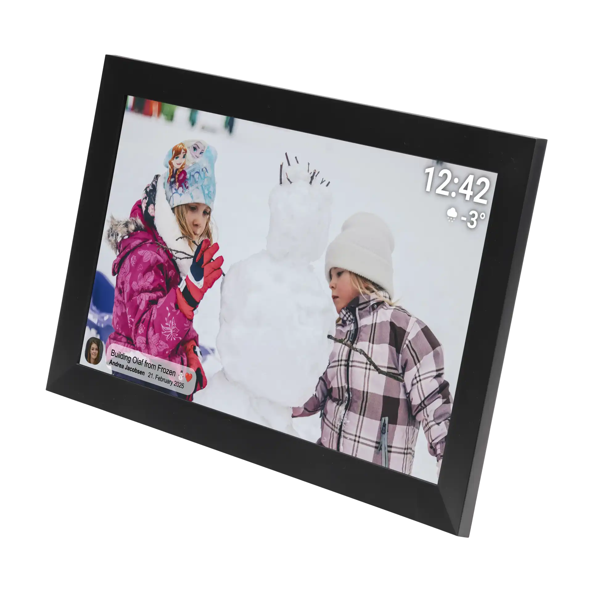 DENVER PFF-1504B WiFi Frameo Digitaler Bilderrahmen (15,6")