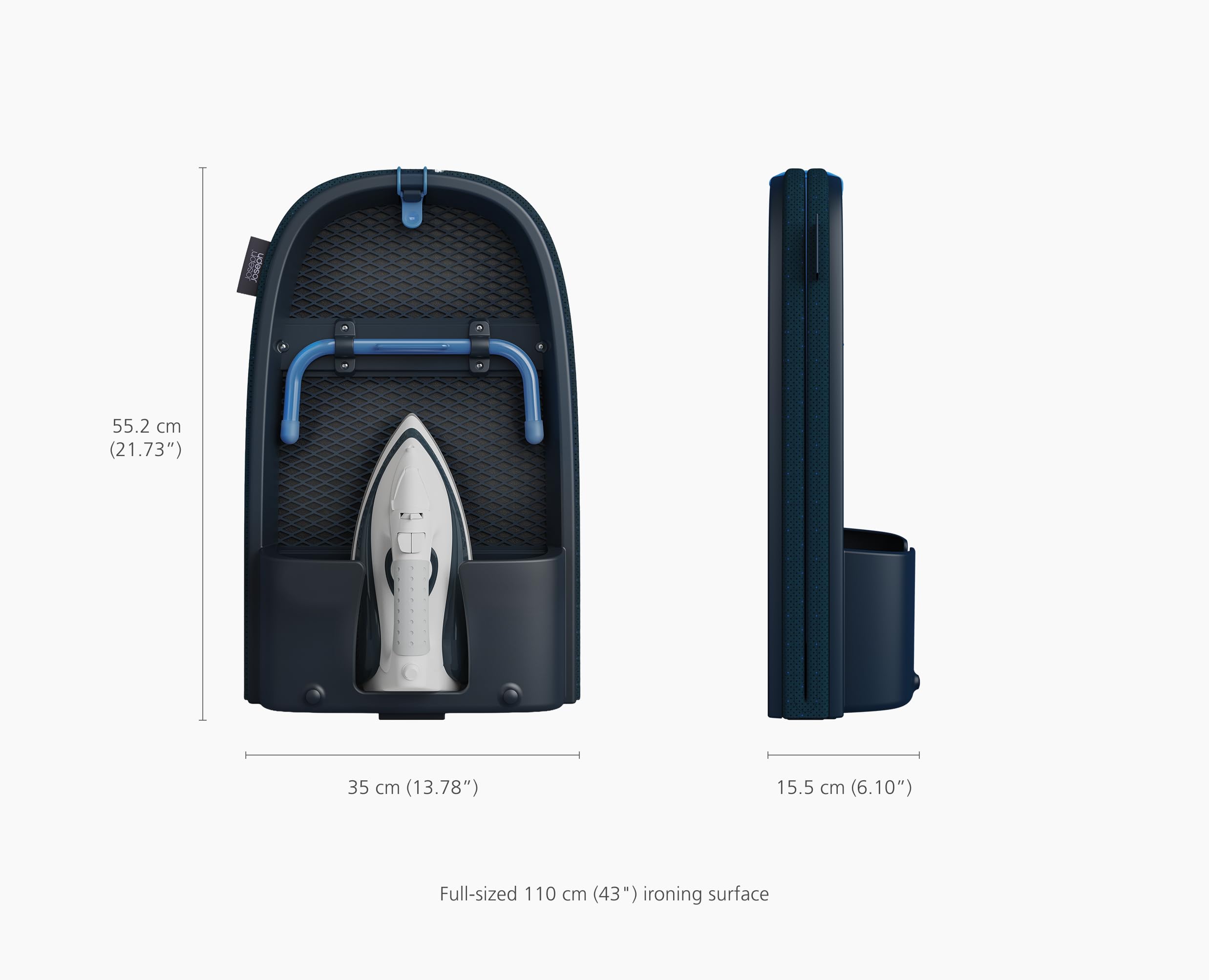 Joseph Joseph Pocket Max Plus Tischbügelbrett, 110cm Bügelfläche