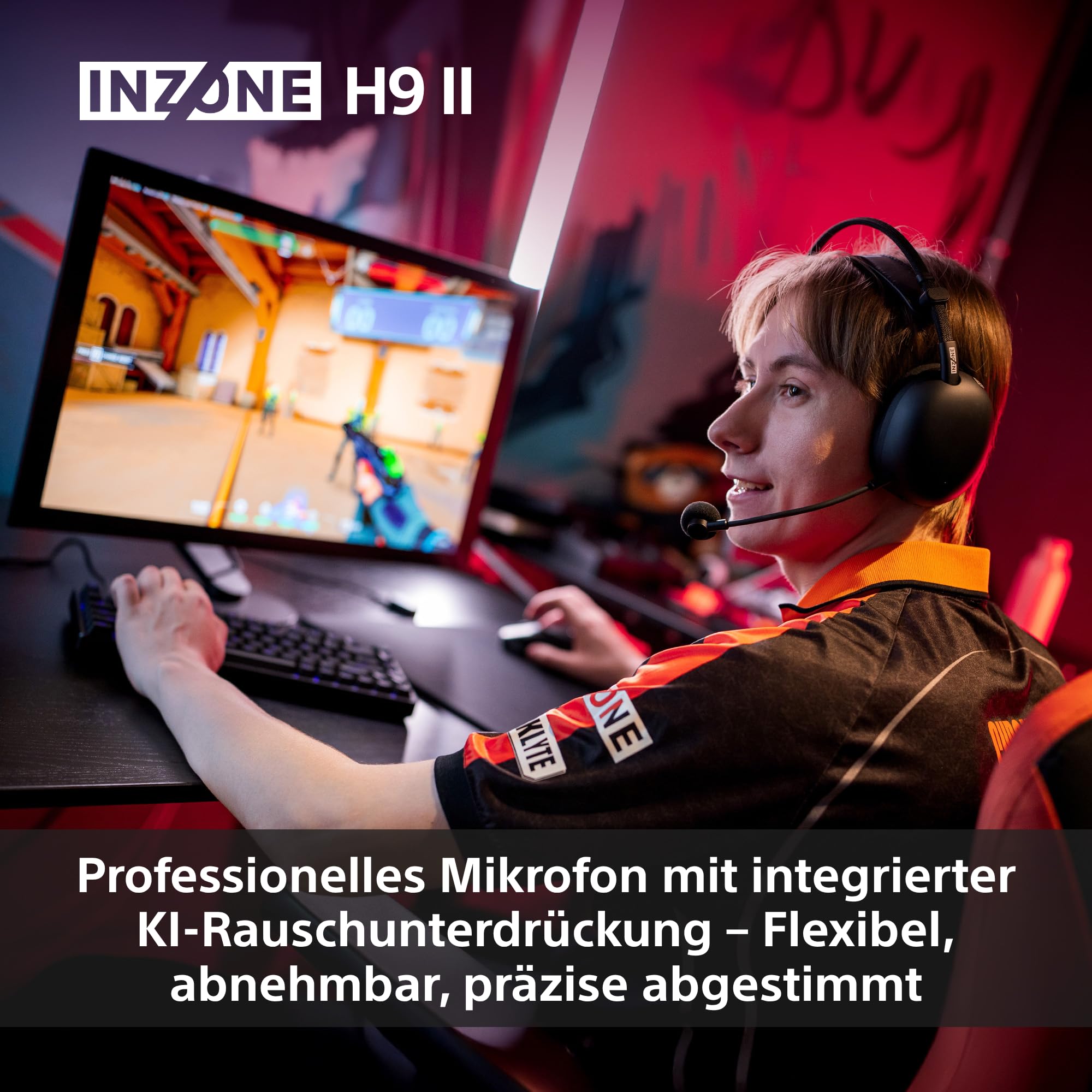 Sony INZONE H9 II Kabelloses Noise Canceling PC-Gaming Headset, Leicht