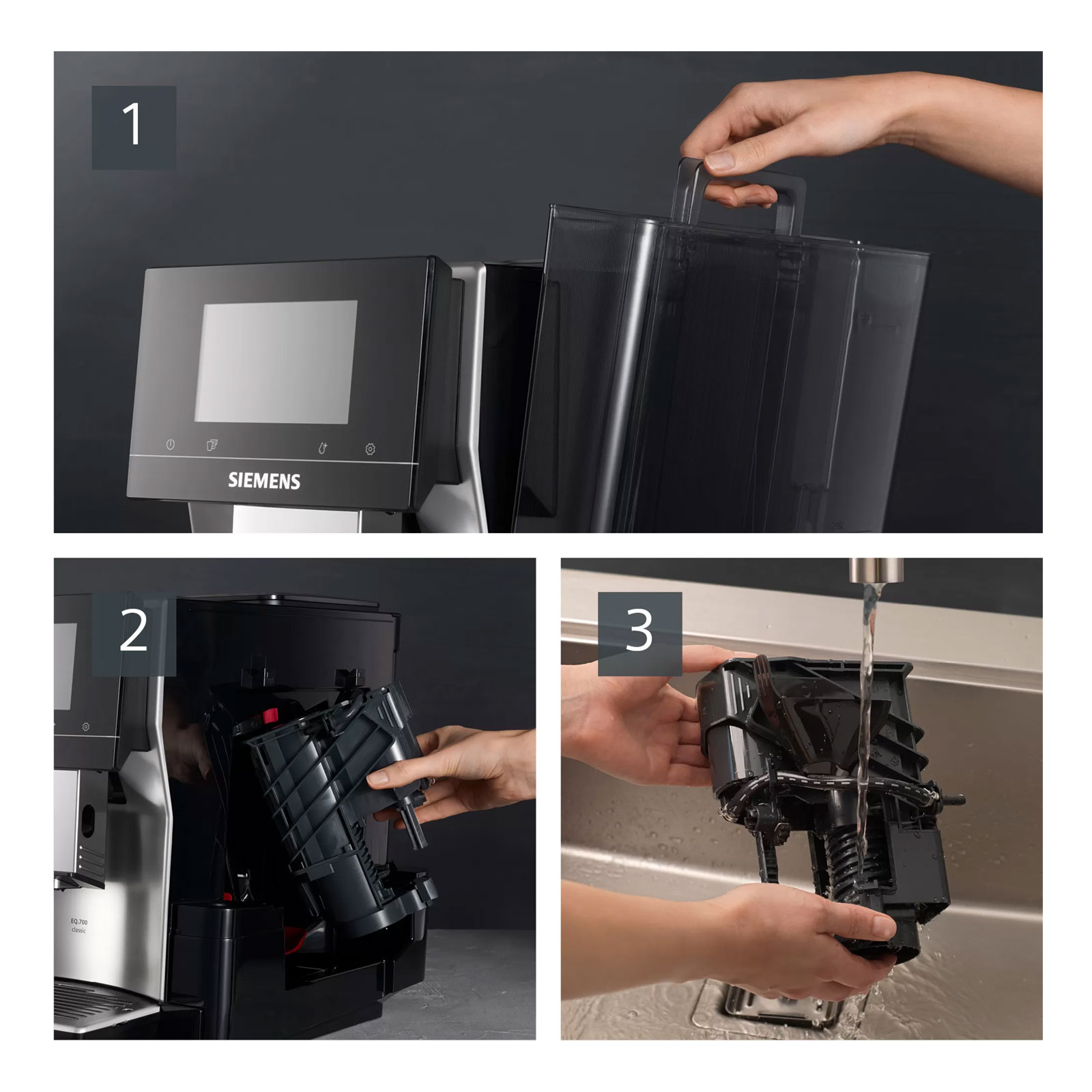 Siemens TP705D01 EQ.700 classic Kaffeevollautomat + TZ80001A Reinigungstabletten + TZ80002A Entkalkungstabletten