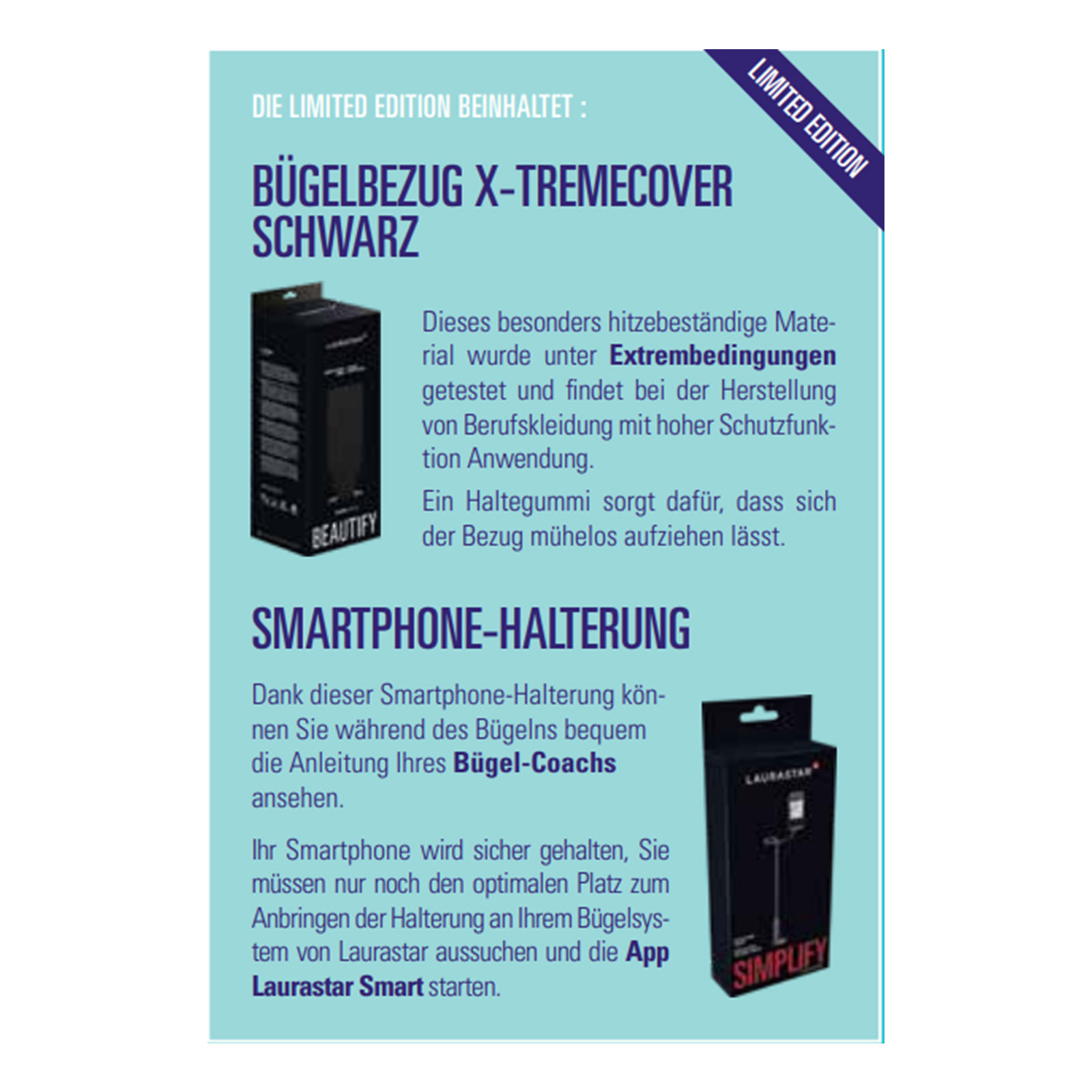 Laurastar Smart M (Limited Edition) schwarz Dampfbügelsystem