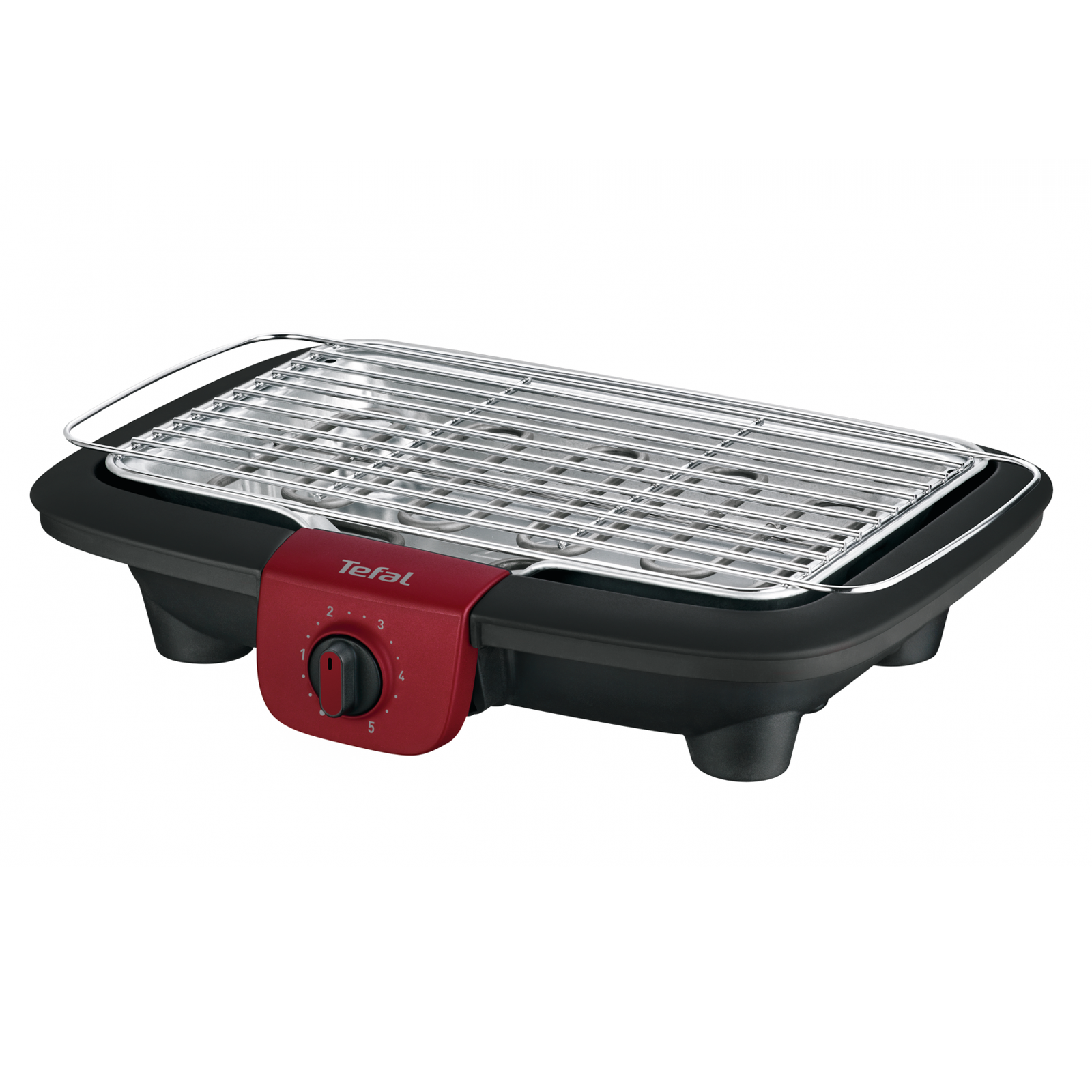 TEFAL BG 90E5 EasyGrill Adjust Tischgrill schwarz/ burgundrot