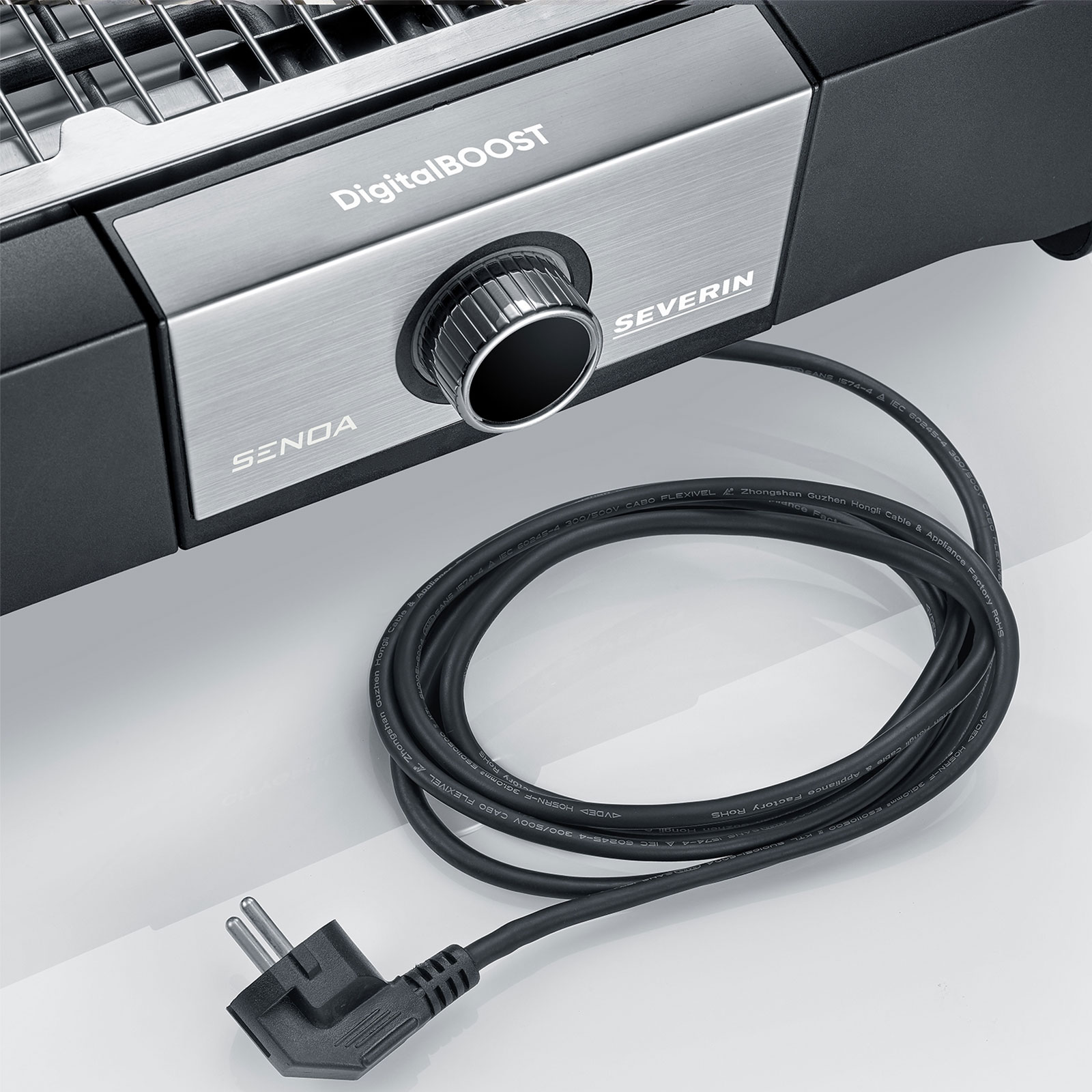 Severin PG 8118 Senoa DigitalBoost S Standgrill schwarz / silber