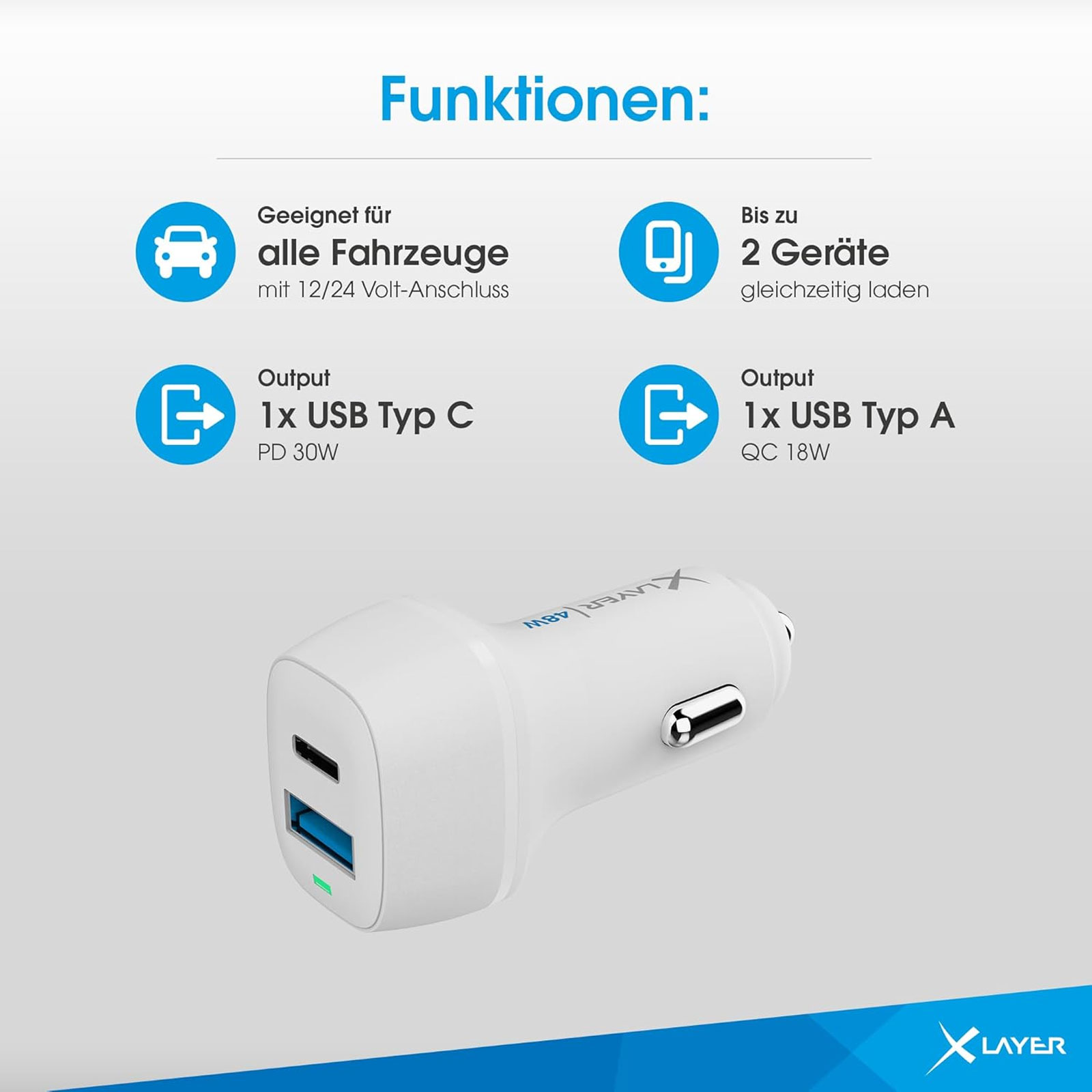 XLA KFZ CHARG TYP-C PD 30W WS XLA KFZ CHARG TYP-C PD 30W WS