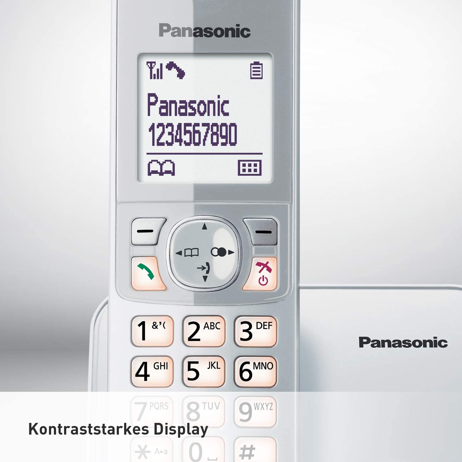 Panasonic KX-TG 6811 GS perlsilber Schnurloses Telefon