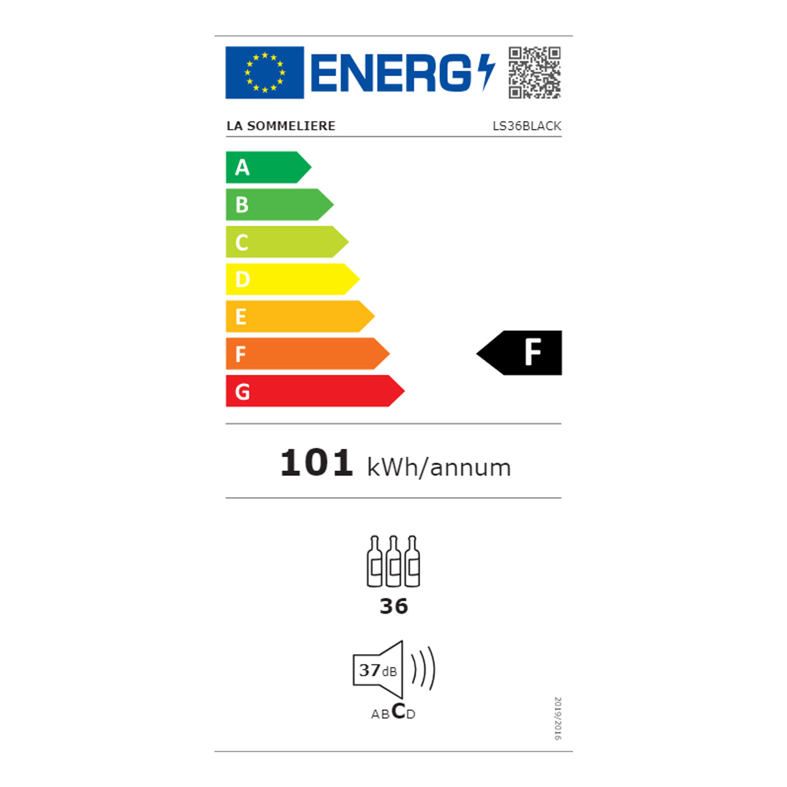 La Sommelière LS36BLACK Weinkühlschrank