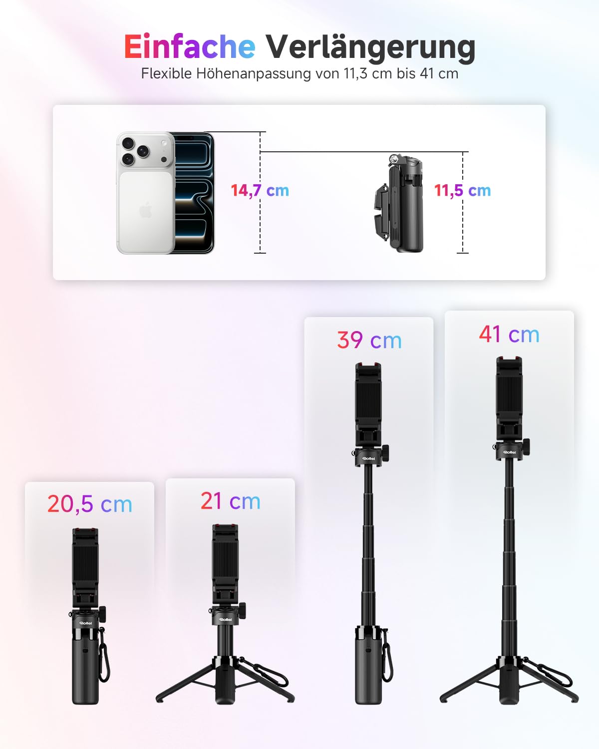 Rollei Easy Creator SmartGrip Handy Stativ 3-in-1