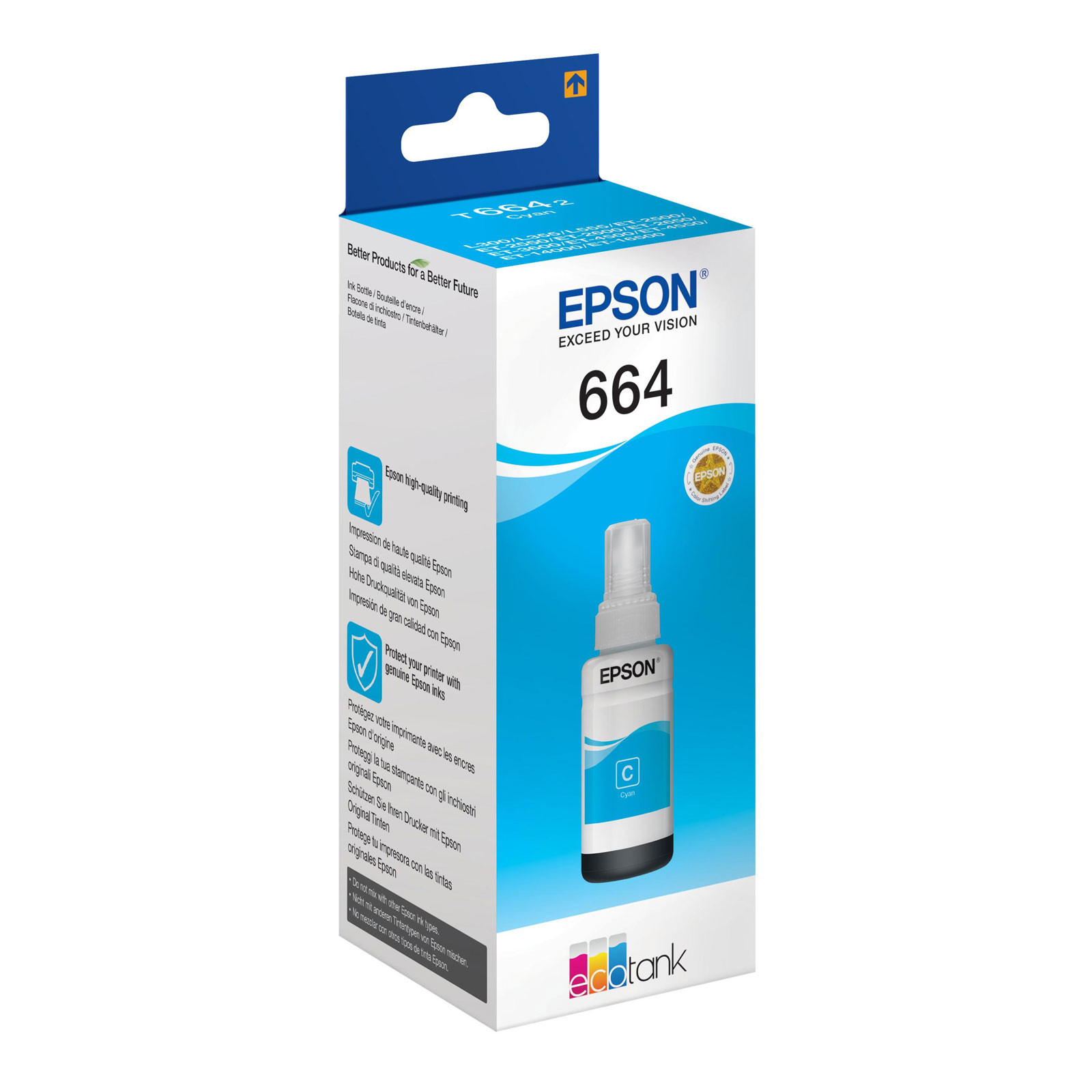 Epson C13T6642 Original Tinte 664 EcoTank ink bottle Cyan