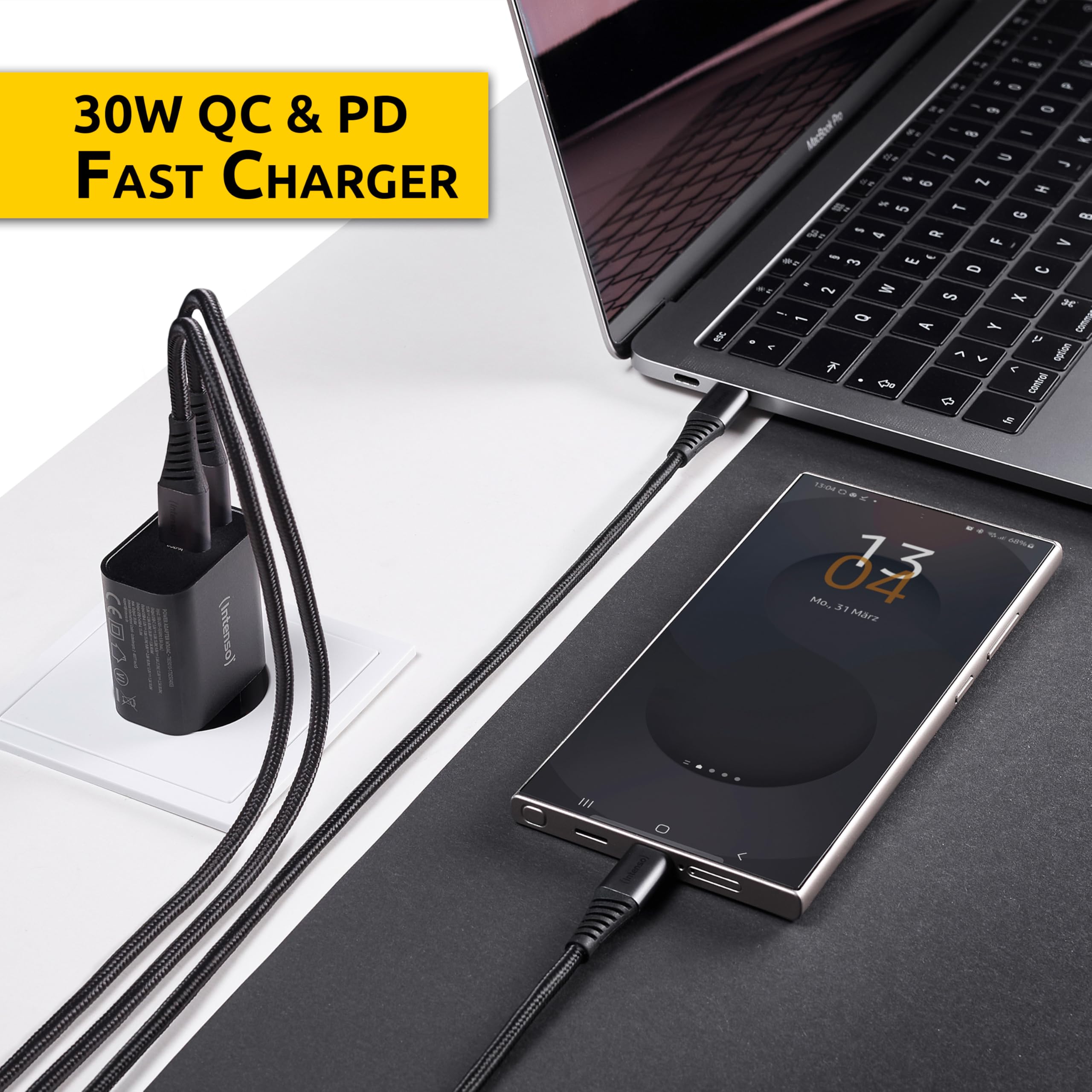 Intenso Power Adapter W30AC, 30W, USB-A und USB-C Anschluss