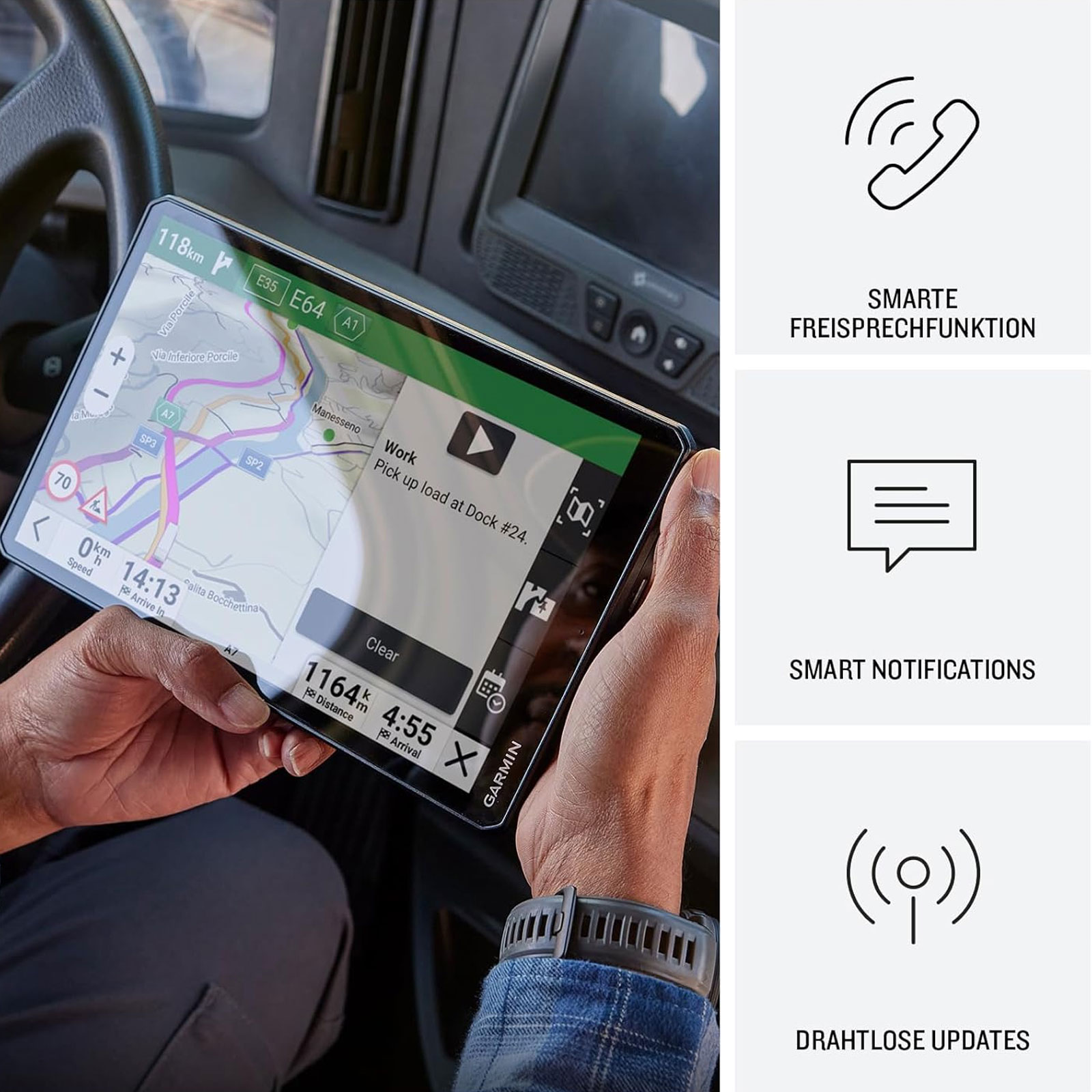 Garmin dēzl LGV820 MT-D - smartes LKW-Navigationsgerät mit 8" (20,3cm) Farbdisplay