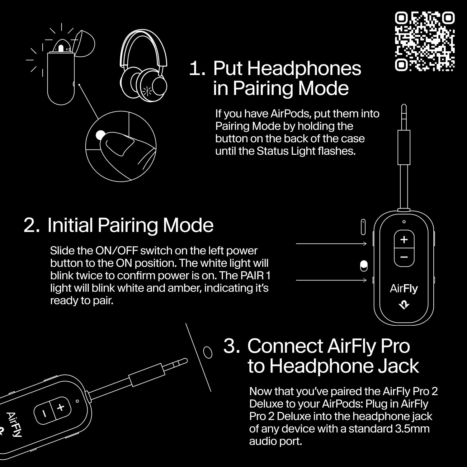 AirFly Pro 2 - Bluetooth-Adapter für das Flugzeug