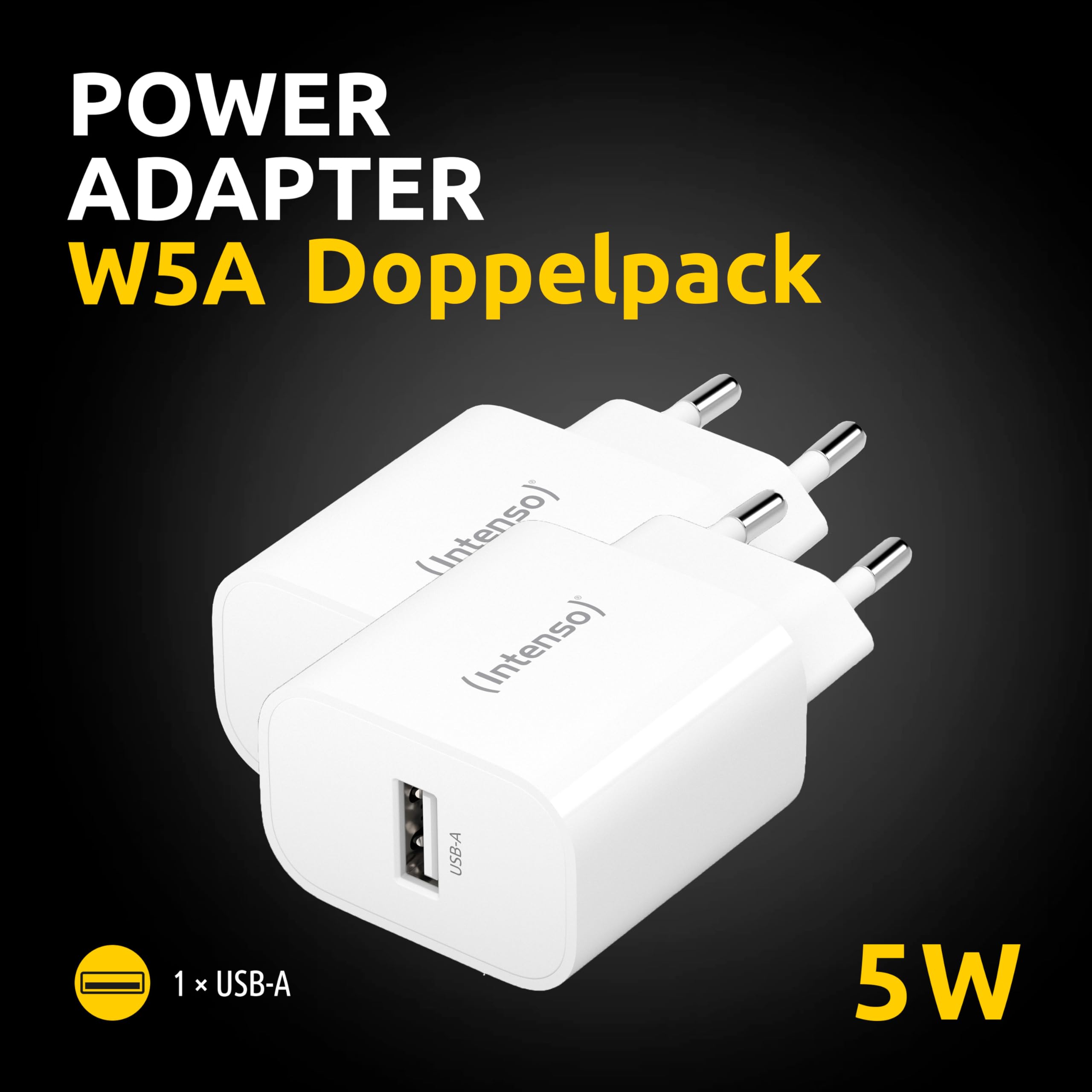 Intenso Power Adapter W5A Doppelpack, 5W