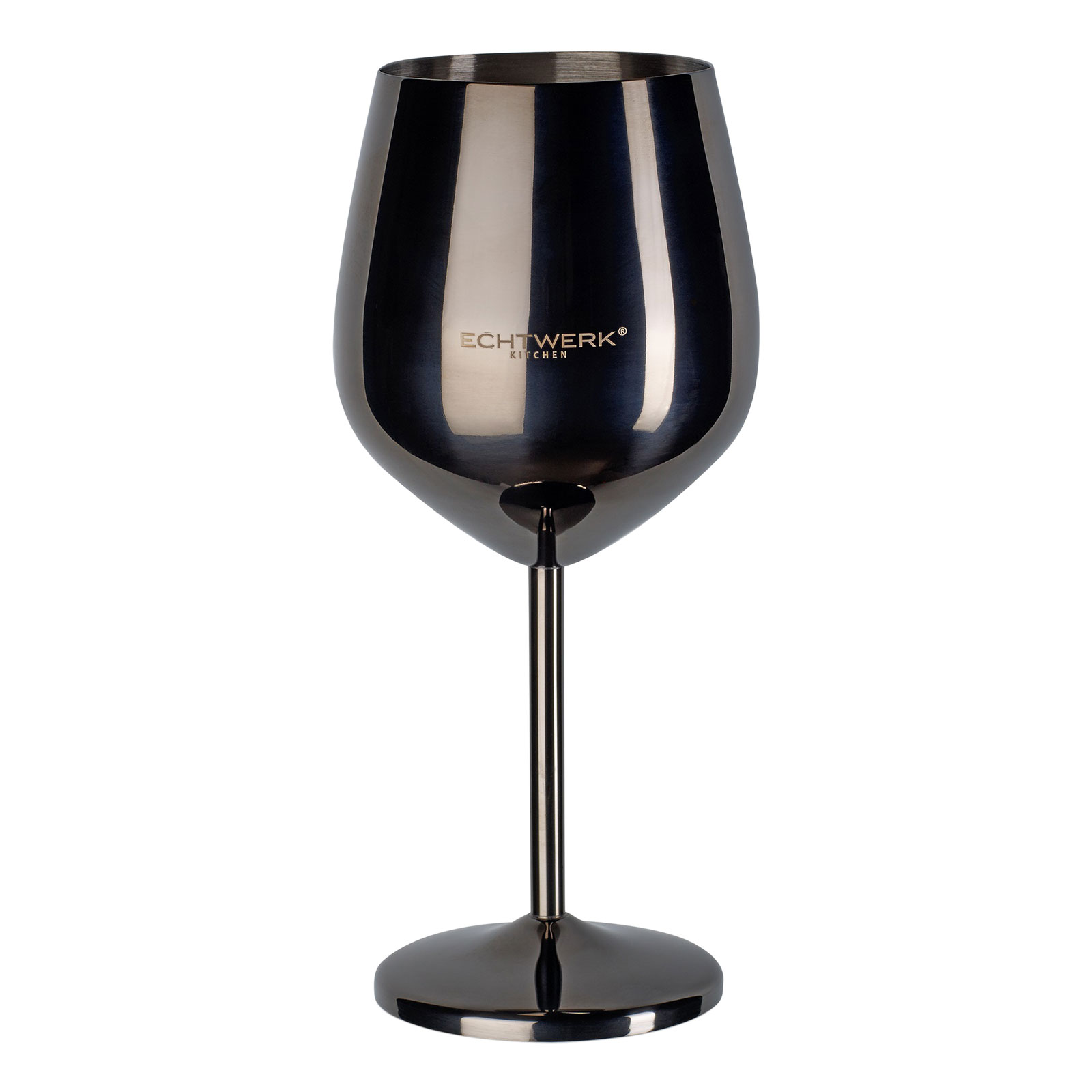 Echtwerk Weinglaser bruchsichere Weingläser/Weinkelche aus Edelstahl  2tlg, 21x 7,3cm, 0,5L