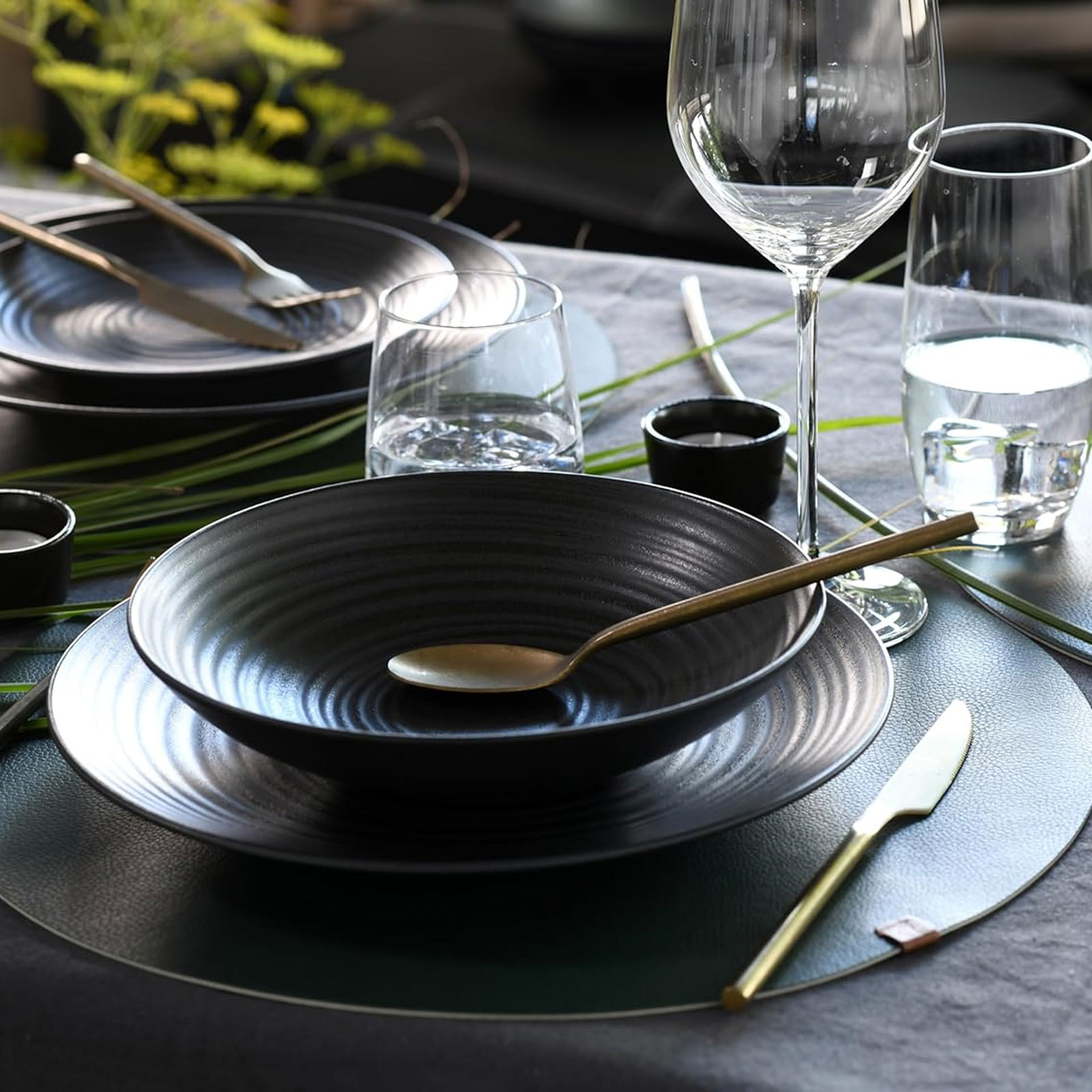 CreaTable 23205 Tafelservice Elements Collection Lava Stone