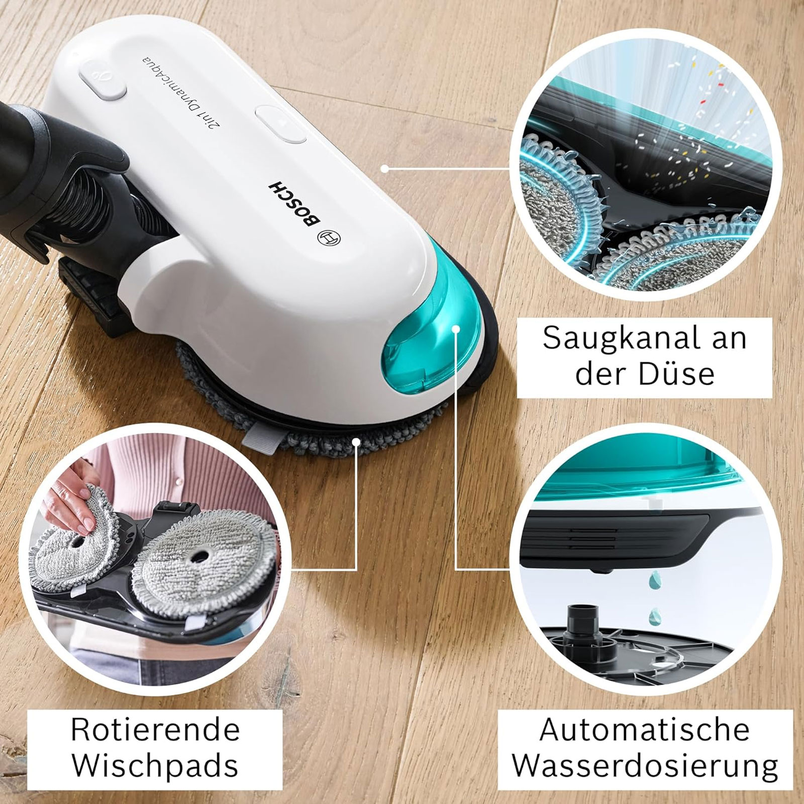 Bosch Unlimited 7 ProHygienic Aqua BKS71HYG1 Akku-Staubsauger