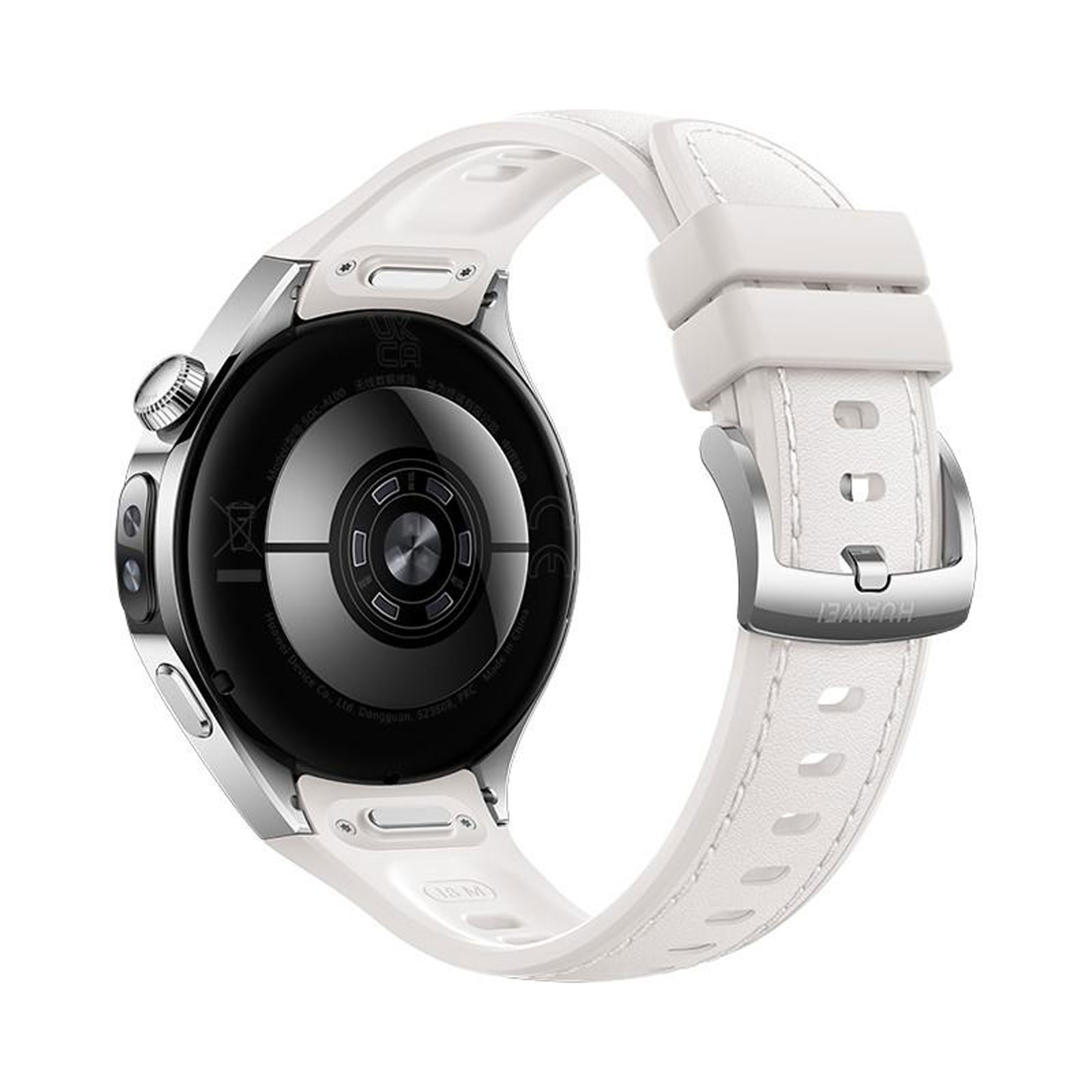 Huawei Watch 5, 42 mm, Sandgoldenes 904L Edelstahlgehäuse mit beigem Kompositarmband (Herzfrequenzmessung, Schlafüberwachung, Schrittzähler)