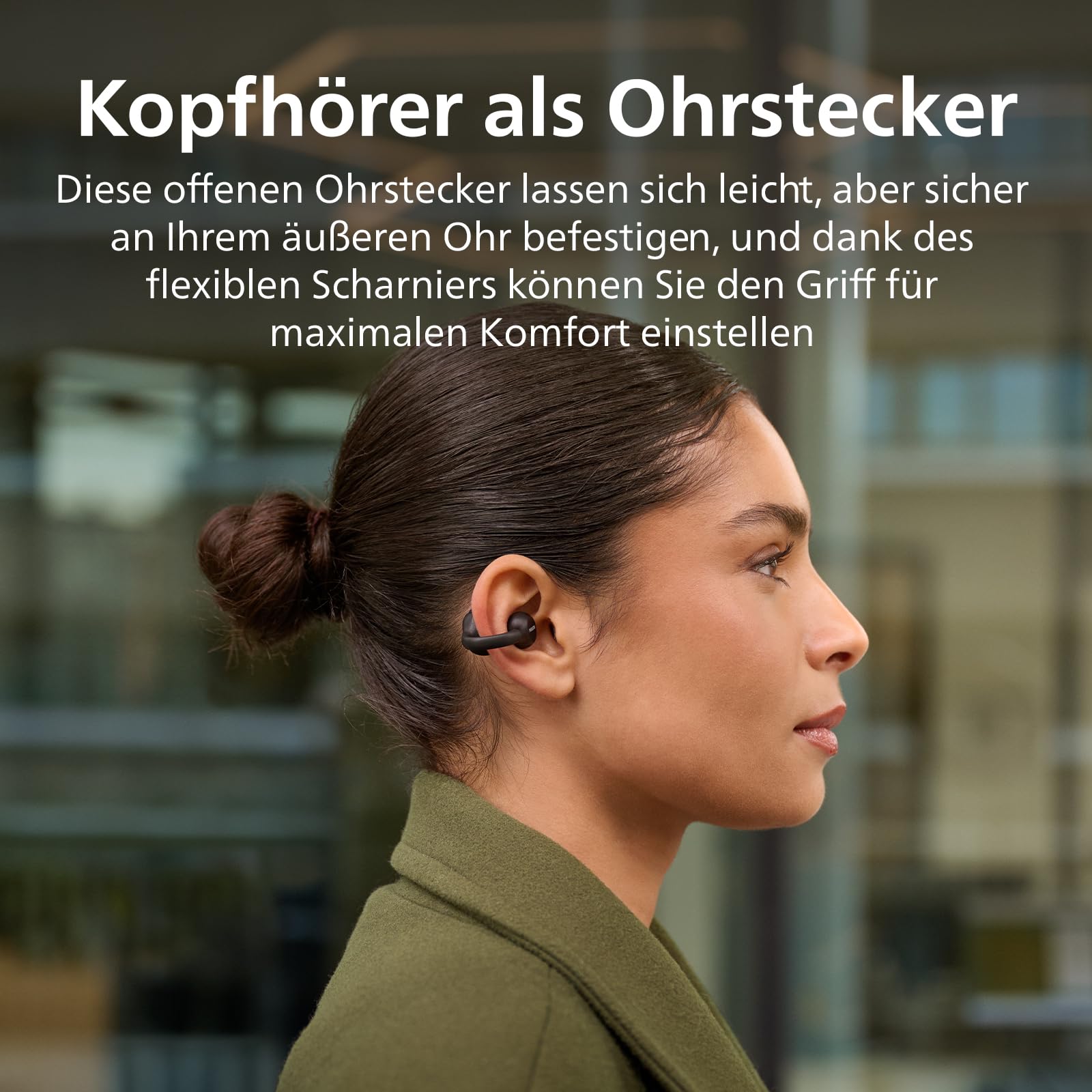 Philips TAQ2000 ohraufliegende True Wireless Multipoint-Bluetooth-Ohrhörer