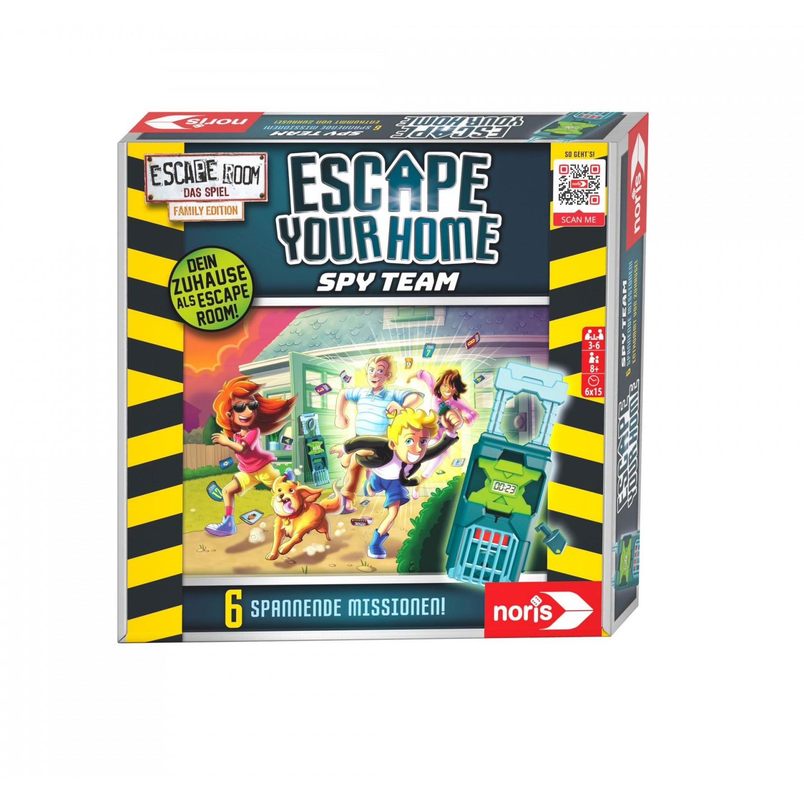 noris Brettspiel Escape your Home (ab 8 Jahre, 3 - 6 Spieler, 15 min)