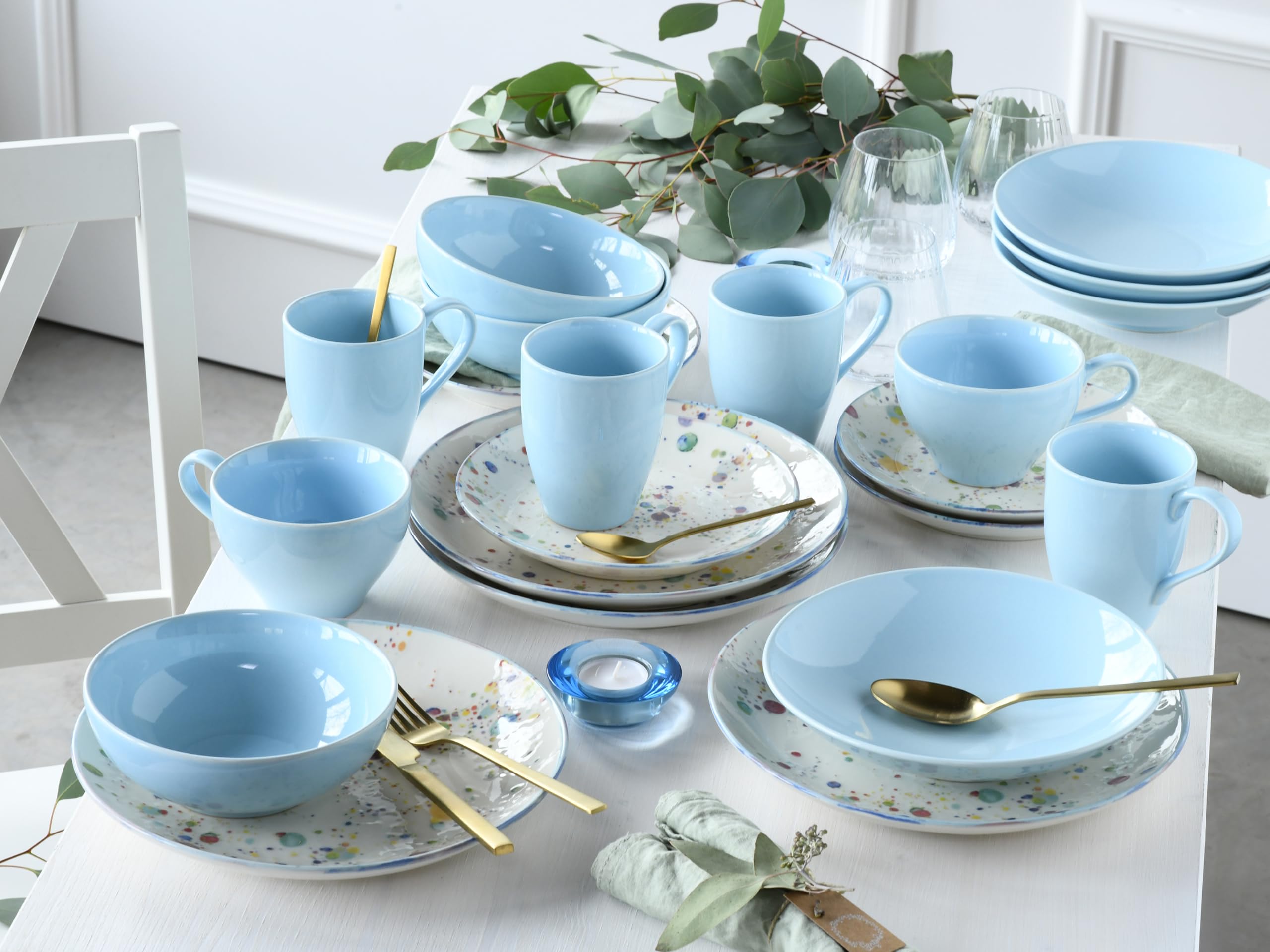 CreaTable, 24256, Serie Candy Drops, 16-teiliges Geschirrset für 4 Personen