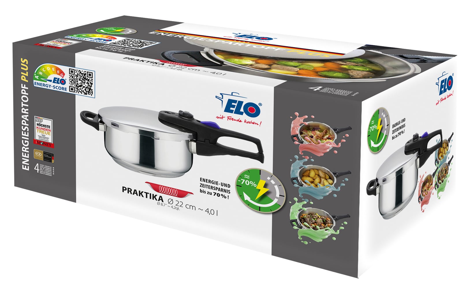 ELO Schnellkochtopf Praktika Plus 4 l ohne Einsatz