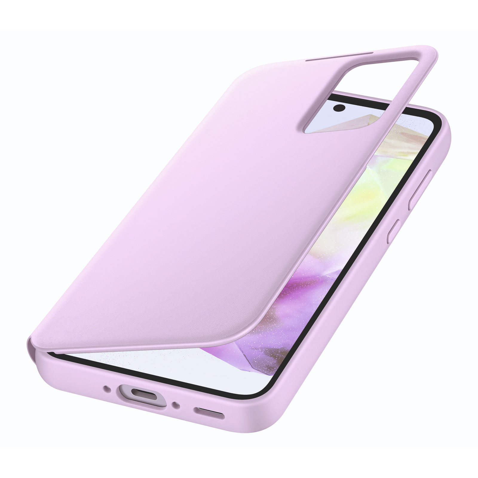 Samsung EF-ZA356 für Galaxy A35 Smart View Wallet Case Lavender Handyhülle (EF-ZA356CVEGWW)