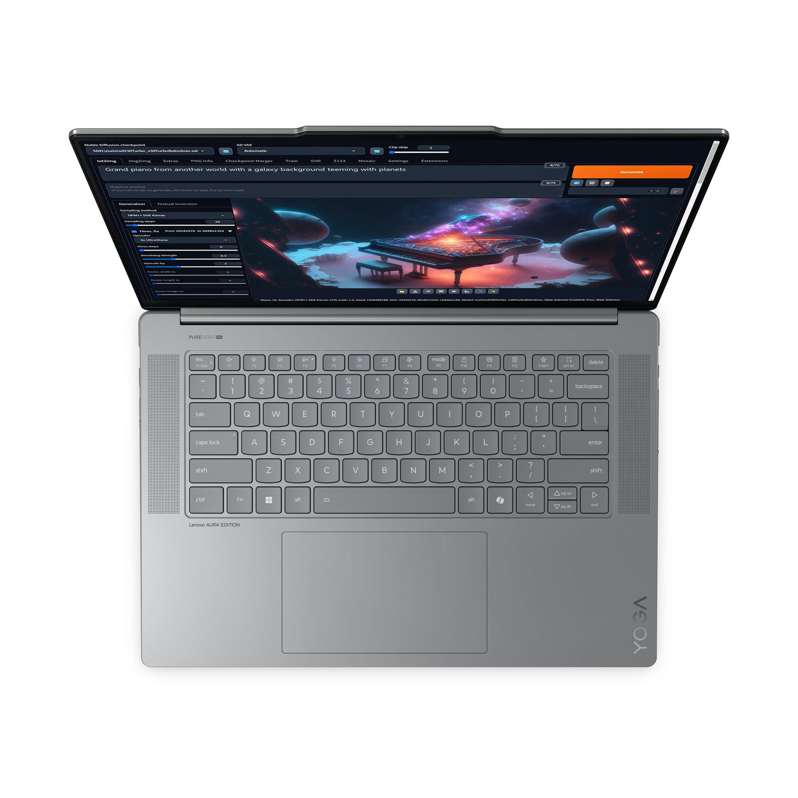 Lenovo Yoga Slim 7 15ILL9, 15,3 Zoll, 2.8K, Intel Core Ultra 7 258V, 32 GB, 1 TB M.2 SSD, Intel Arc 140V (Luna Grey, 83HM006AGE, OLED, 500nits, Glossy, Anti-fingerprint, 100% DCI-P3, 100% sRGB, 120Hz, Eyesafe, Dolby Vision, Trueblack 600, G