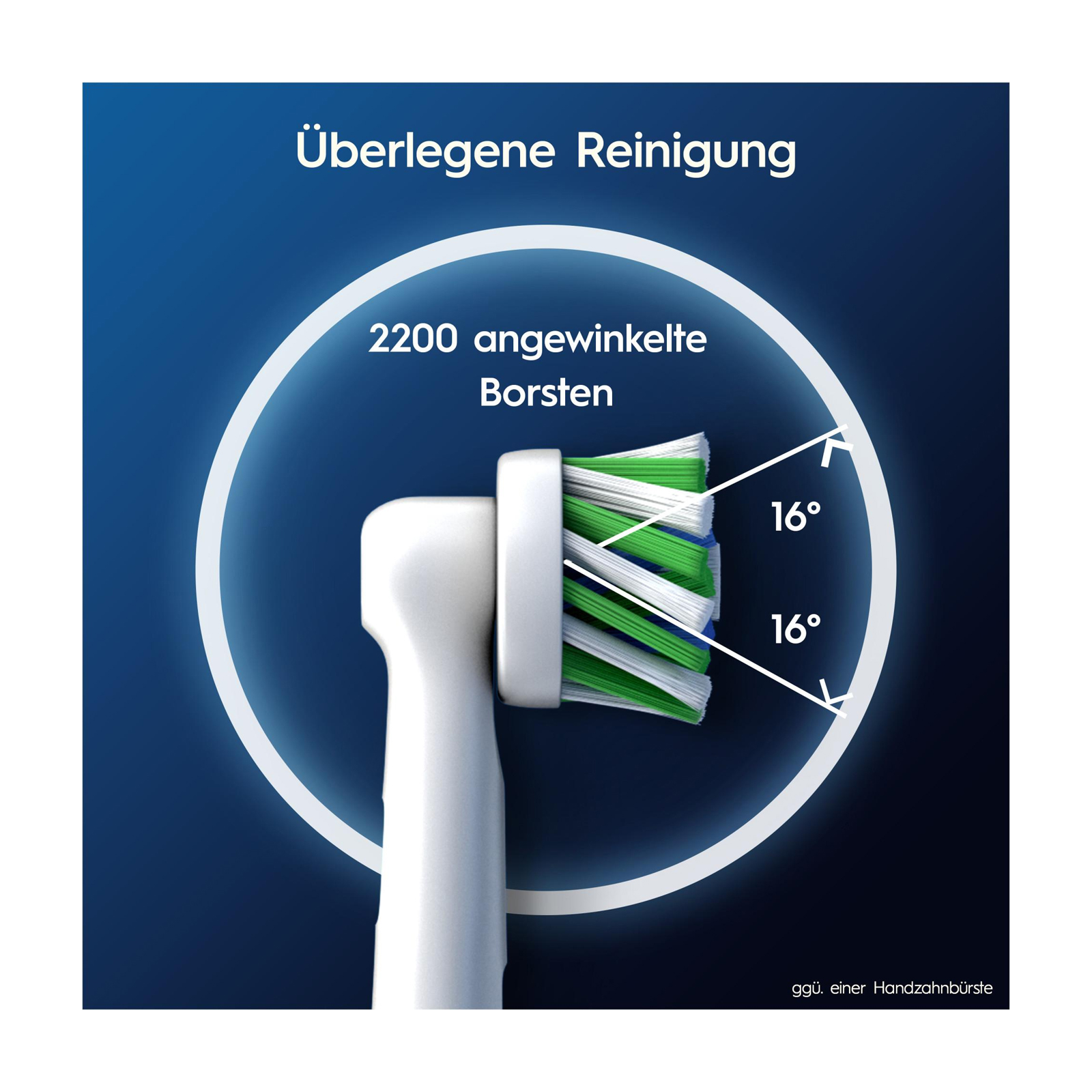 Oral-B Aufsteckbürsten Pro CrossAction, 9 Stück (Garantierte Passform mit allen wiederaufladbaren Zahnbürsten von Oral-B, außer Pulsonic und iO)