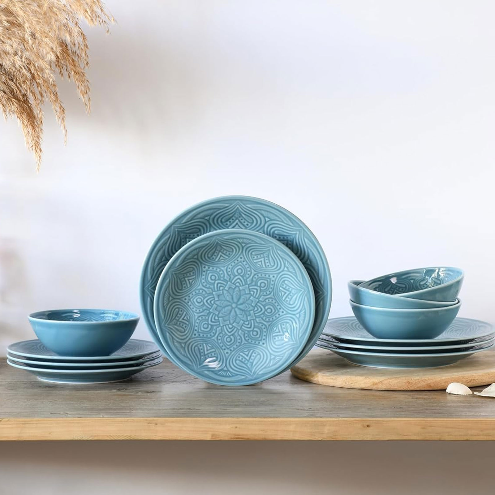 CreaTable Orient Mandala 21623 Geschirrset, 12-teilig