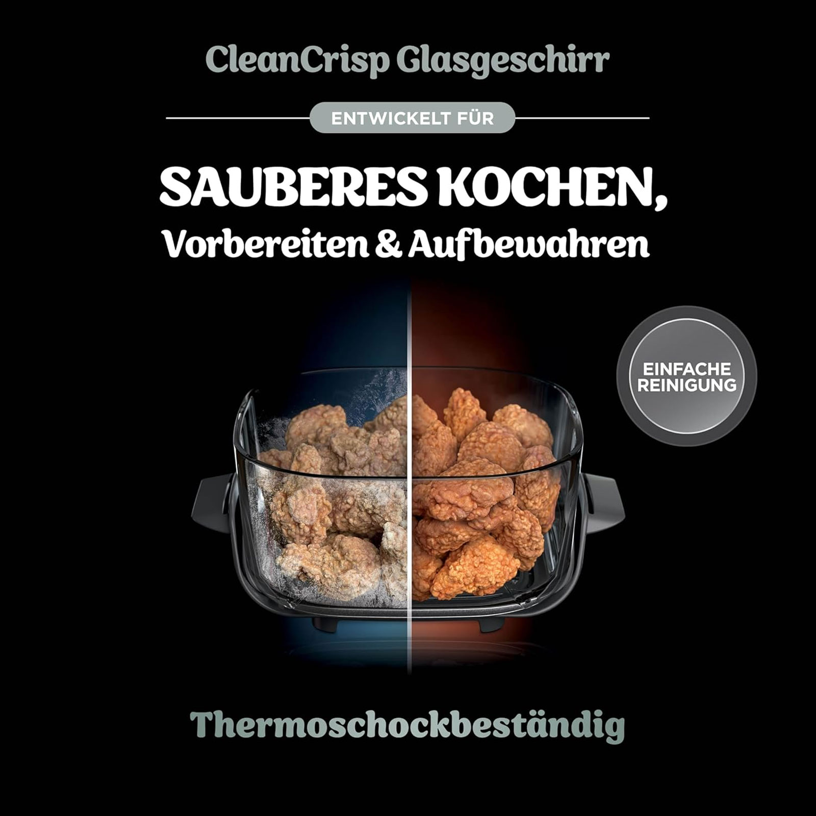 Ninja FN101EUSG CRISPi 4-in-1 Tragbare Glas-Heißluftfritteuse, Grün