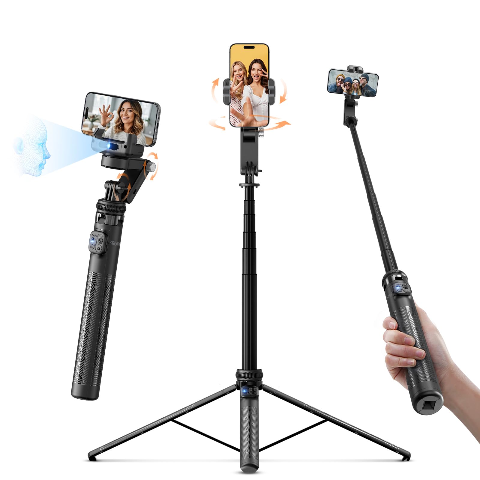 Rollei Easy Creator Gimbal mit AI Tracking  Selfie Stick