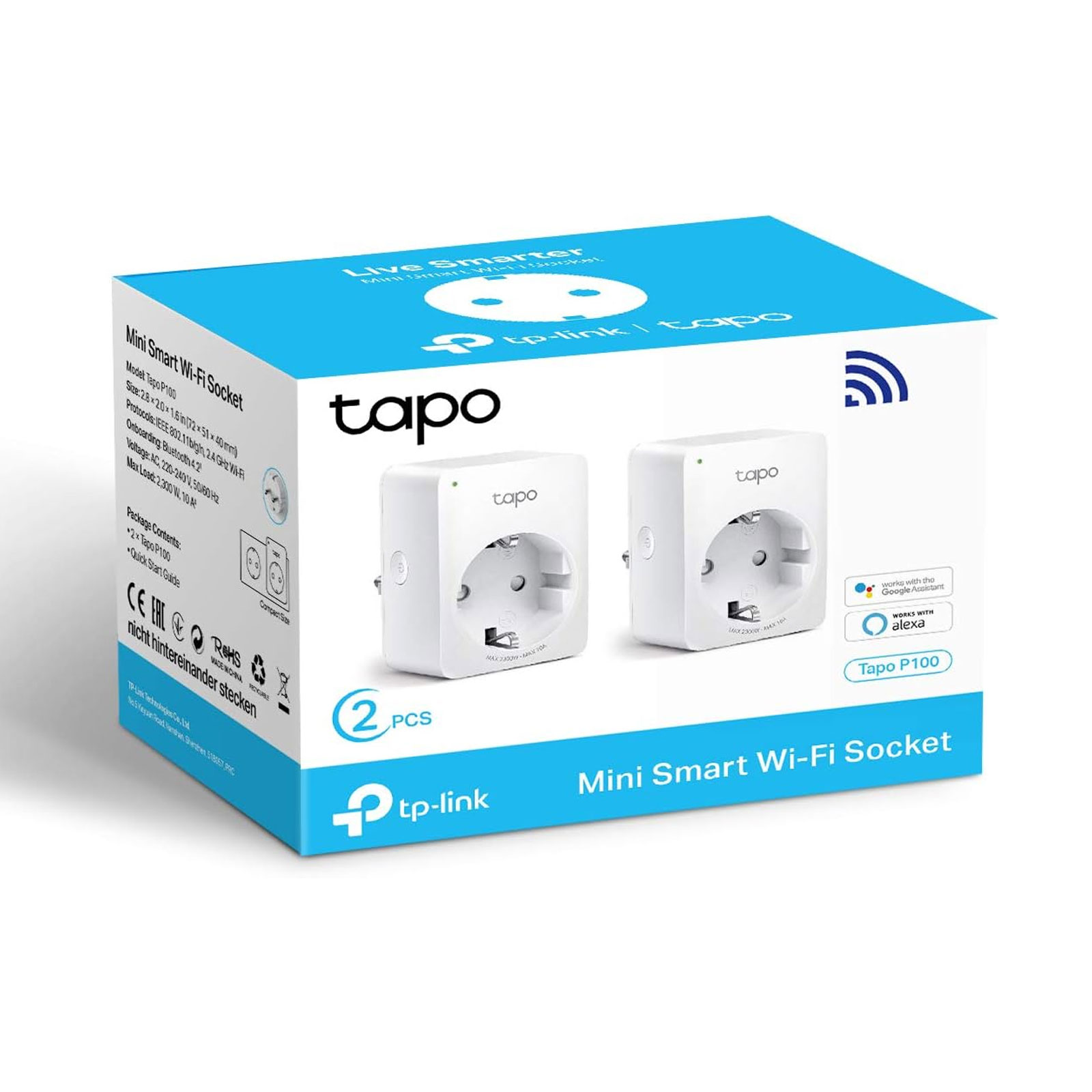 TP-Link Tapo P100 Mini Smart WLAN-Steckdose 2er-Pack