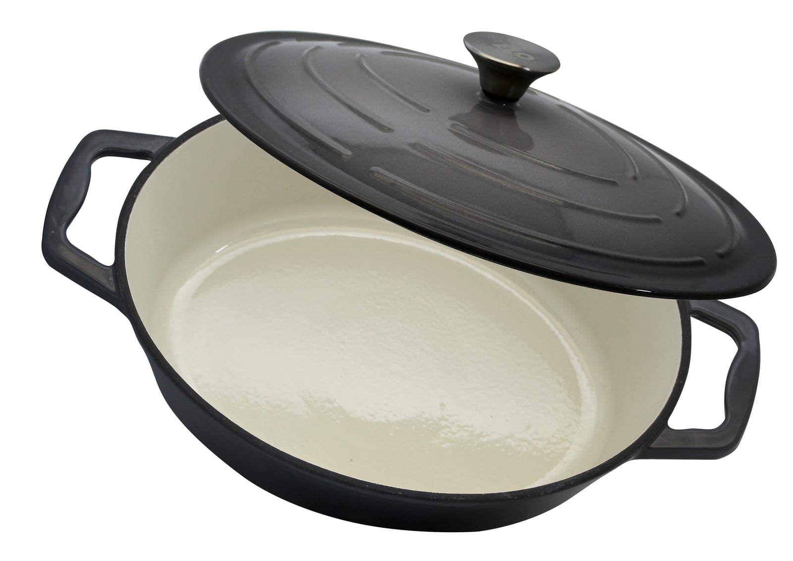 ELO Gusseisen Bräter oval 33 cm grau