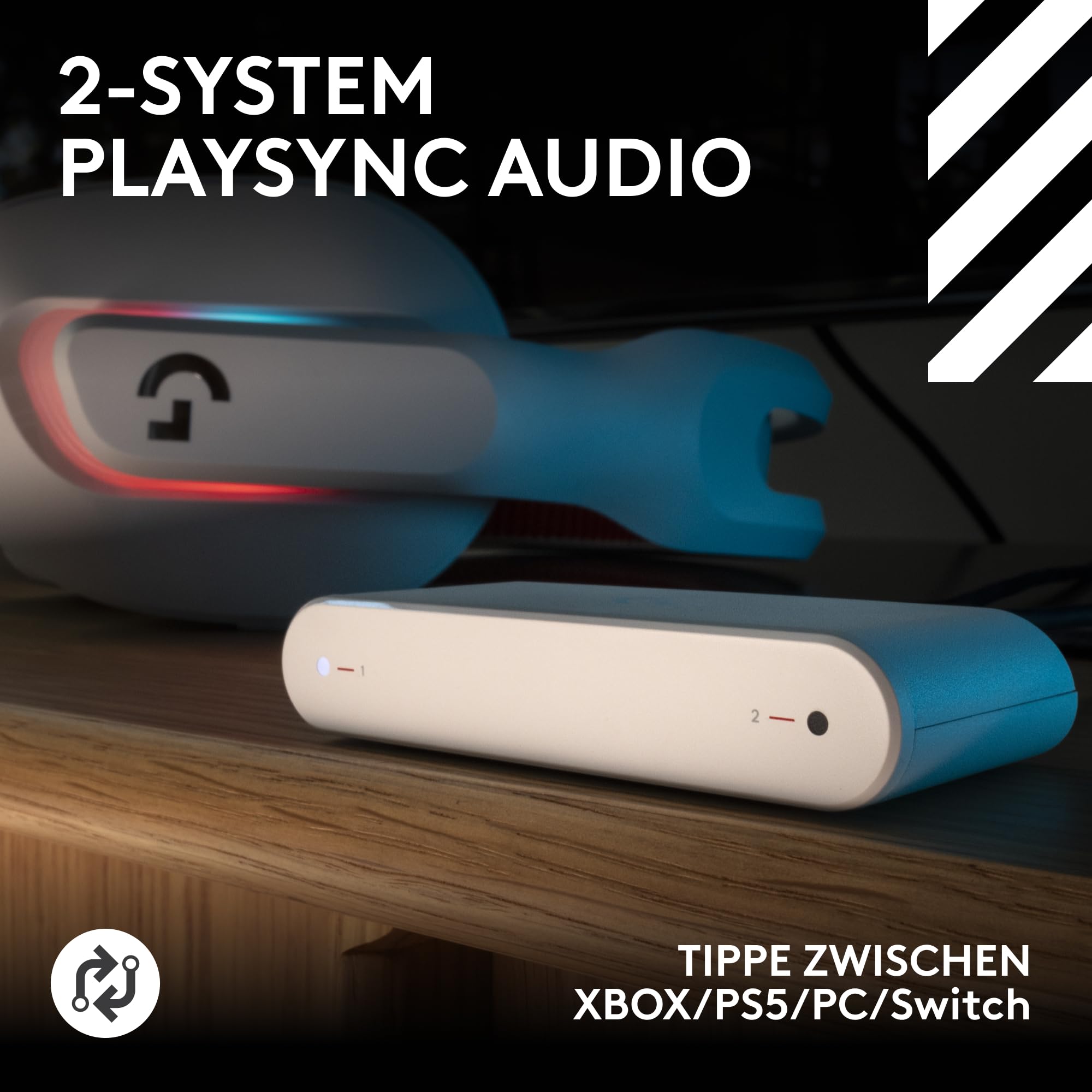 Logitech G Astro A20 X Lightspeed kabelloses Gaming-Headset PS5 Xbox Switch PC