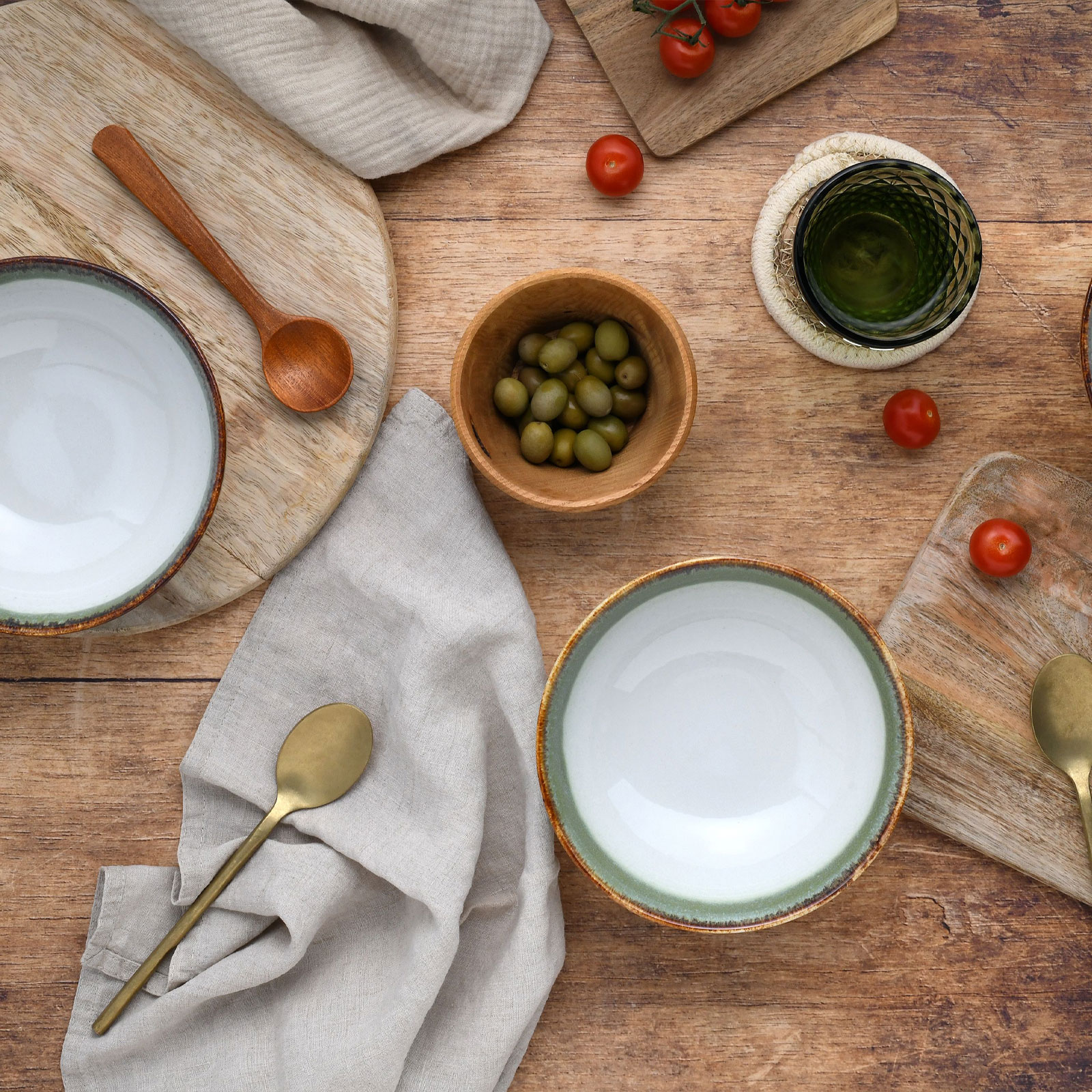 CreaTable Cascade 21685 Buddha Bowl Set, 4-teilig