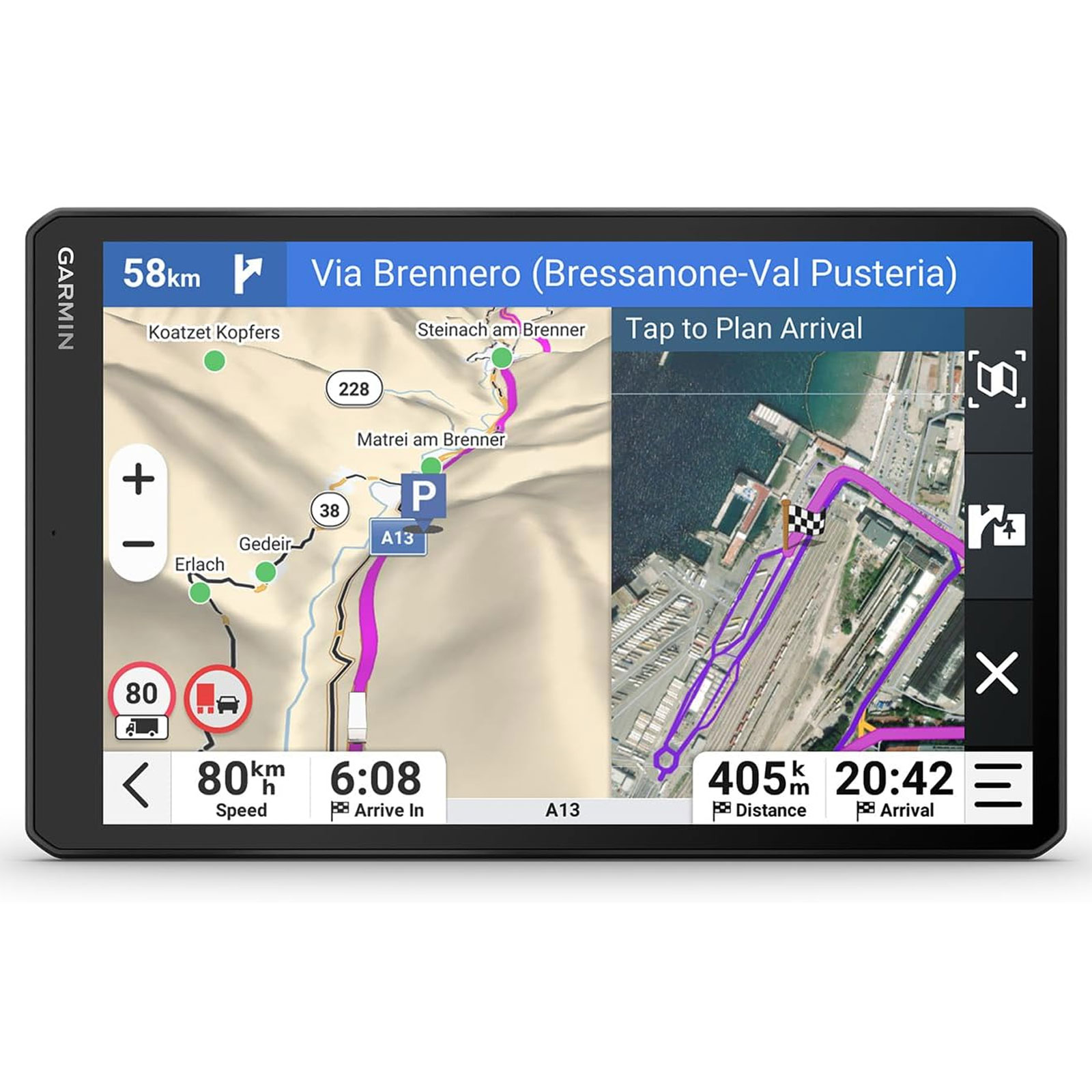 Garmin dēzl LGV820 MT-D - smartes LKW-Navigationsgerät mit 8" (20,3cm) Farbdisplay
