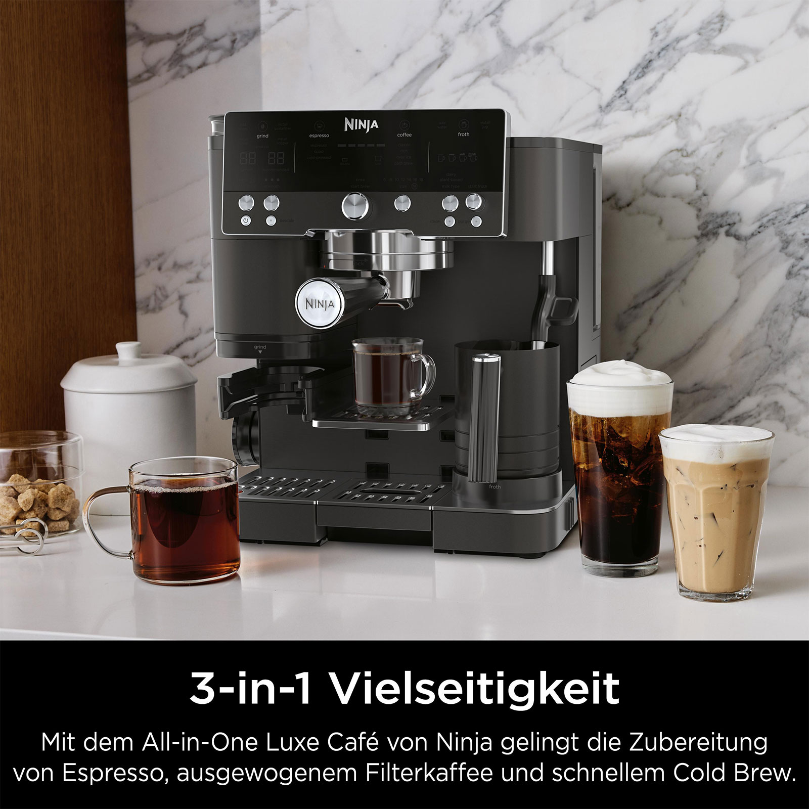 Ninja ES601EUBK Luxe Café Premier Siebträger-Espressomaschine