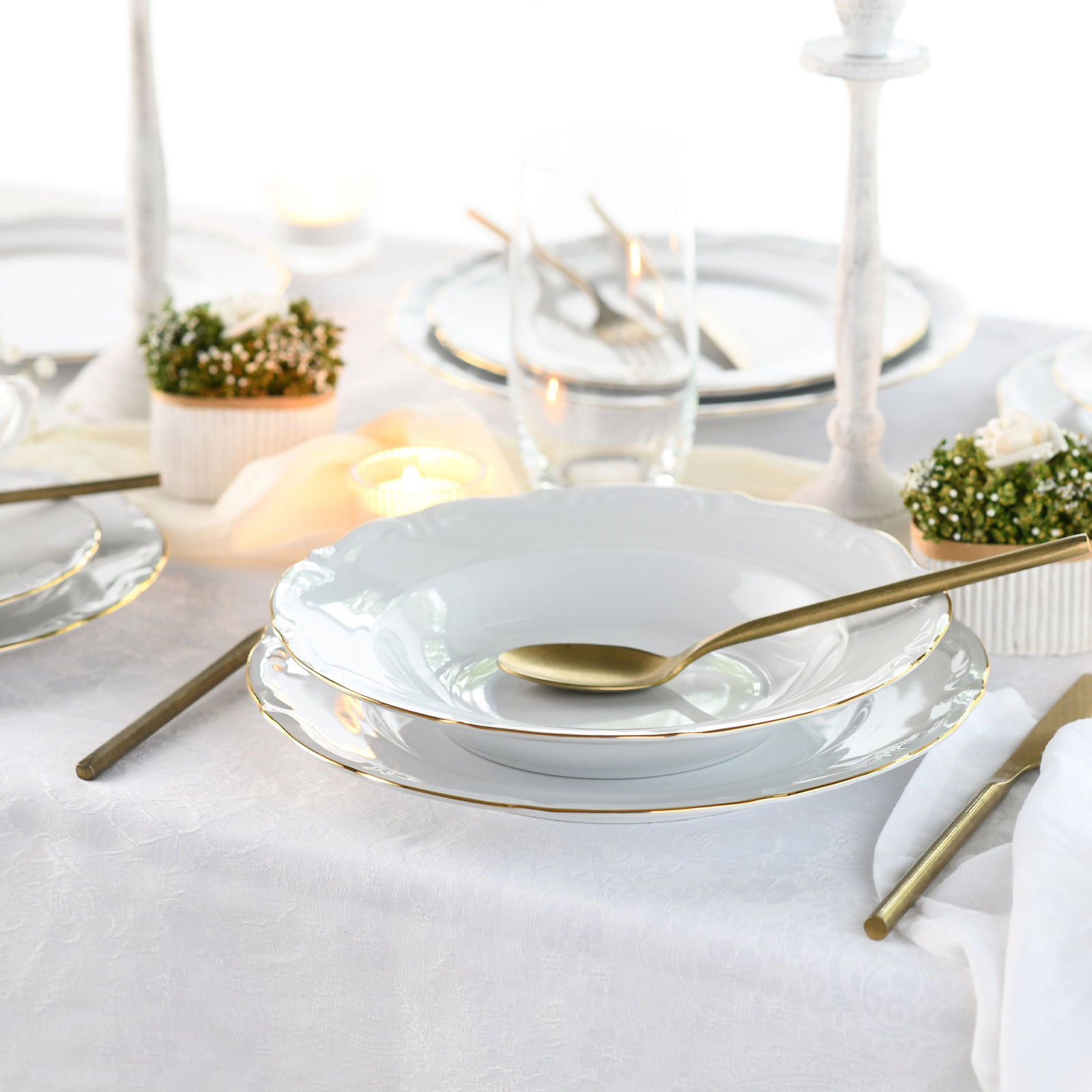 CreaTable, 24320, Serie Maria Theresia Gold,  Kombiservice, 30-teilig