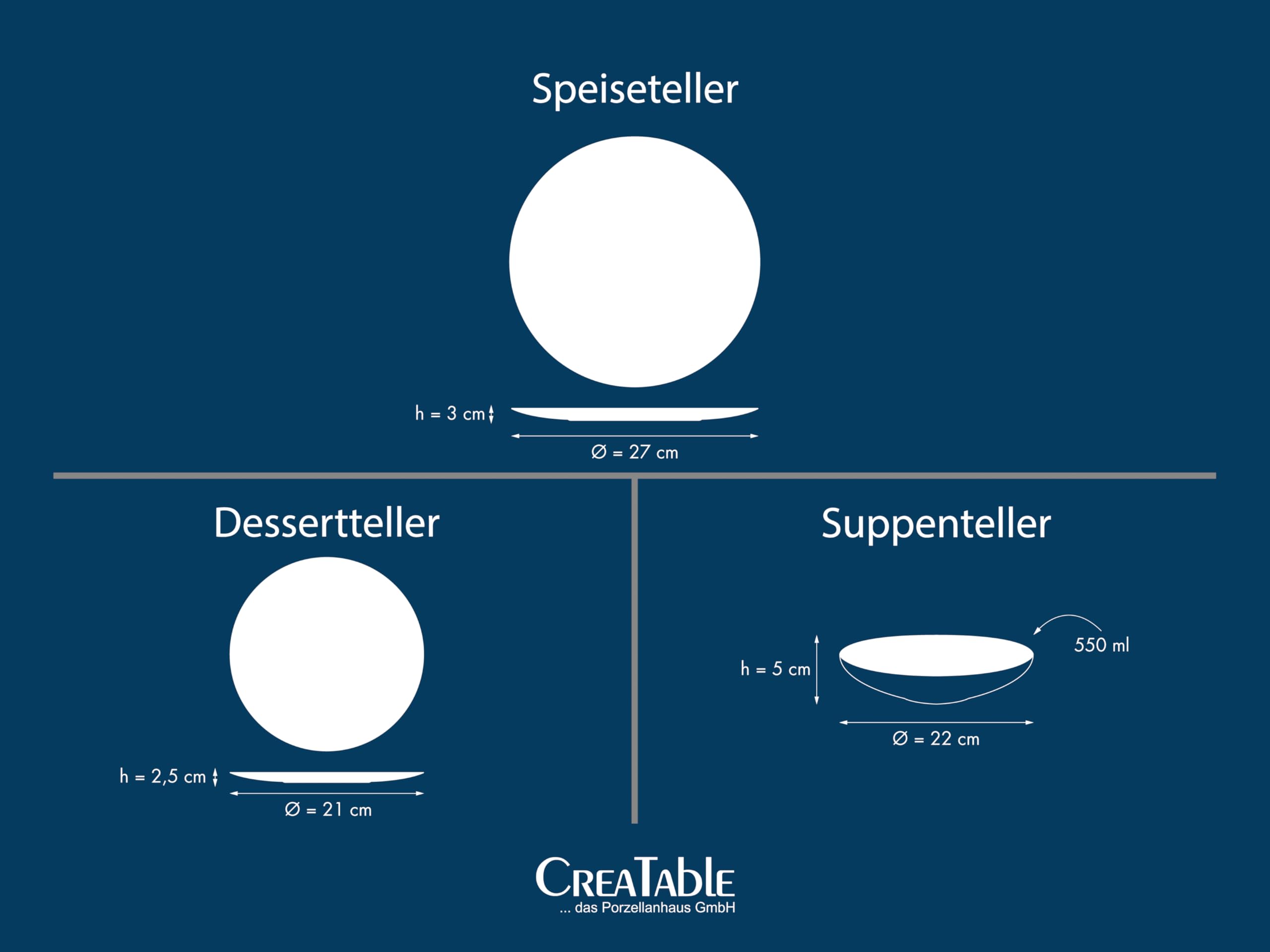 CreaTable, 24868, Serie Primavera, 12-teiliges Geschirrset für 4 Personen