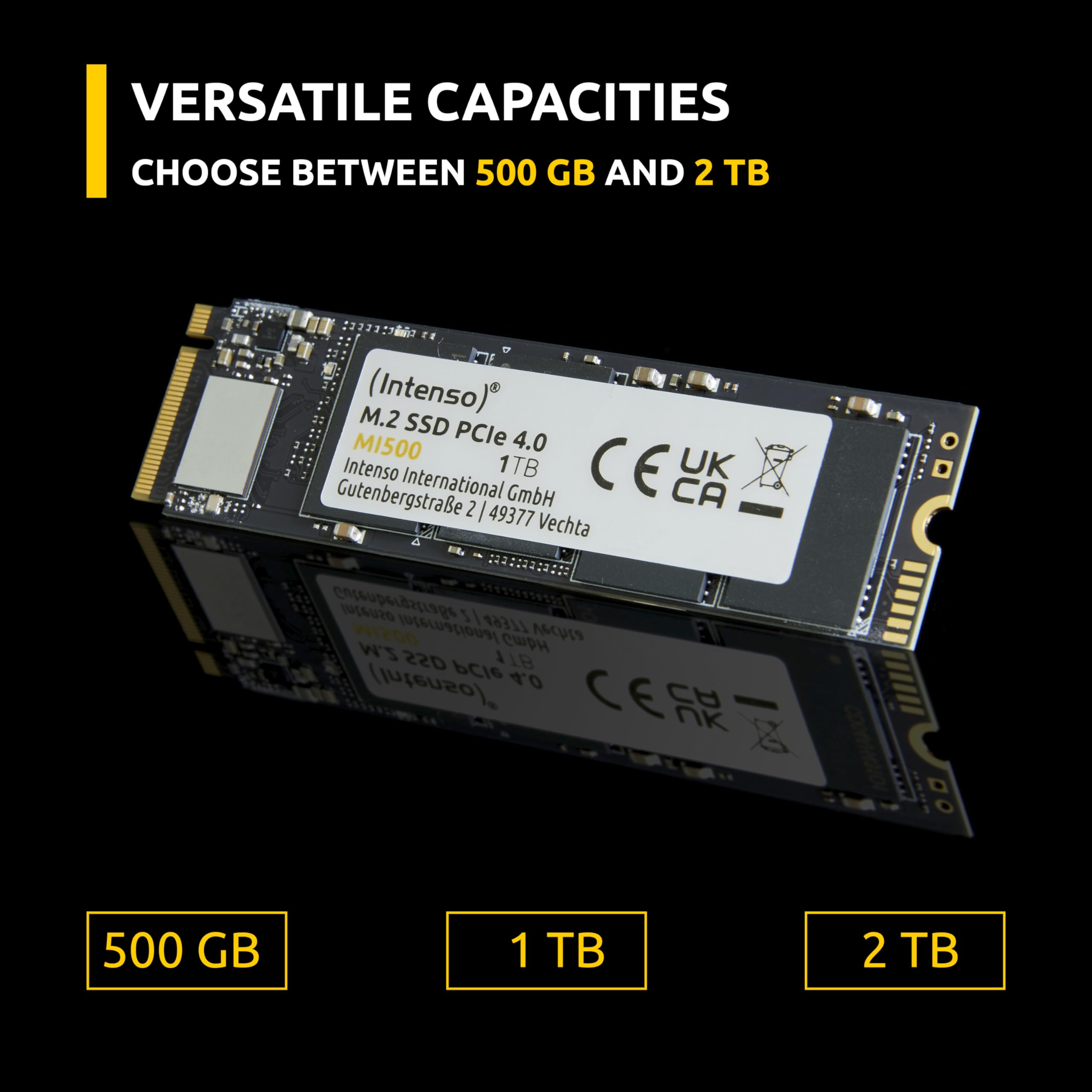 Intenso MI500 1 TB NVMe SSD, M.2 Interne SSD
