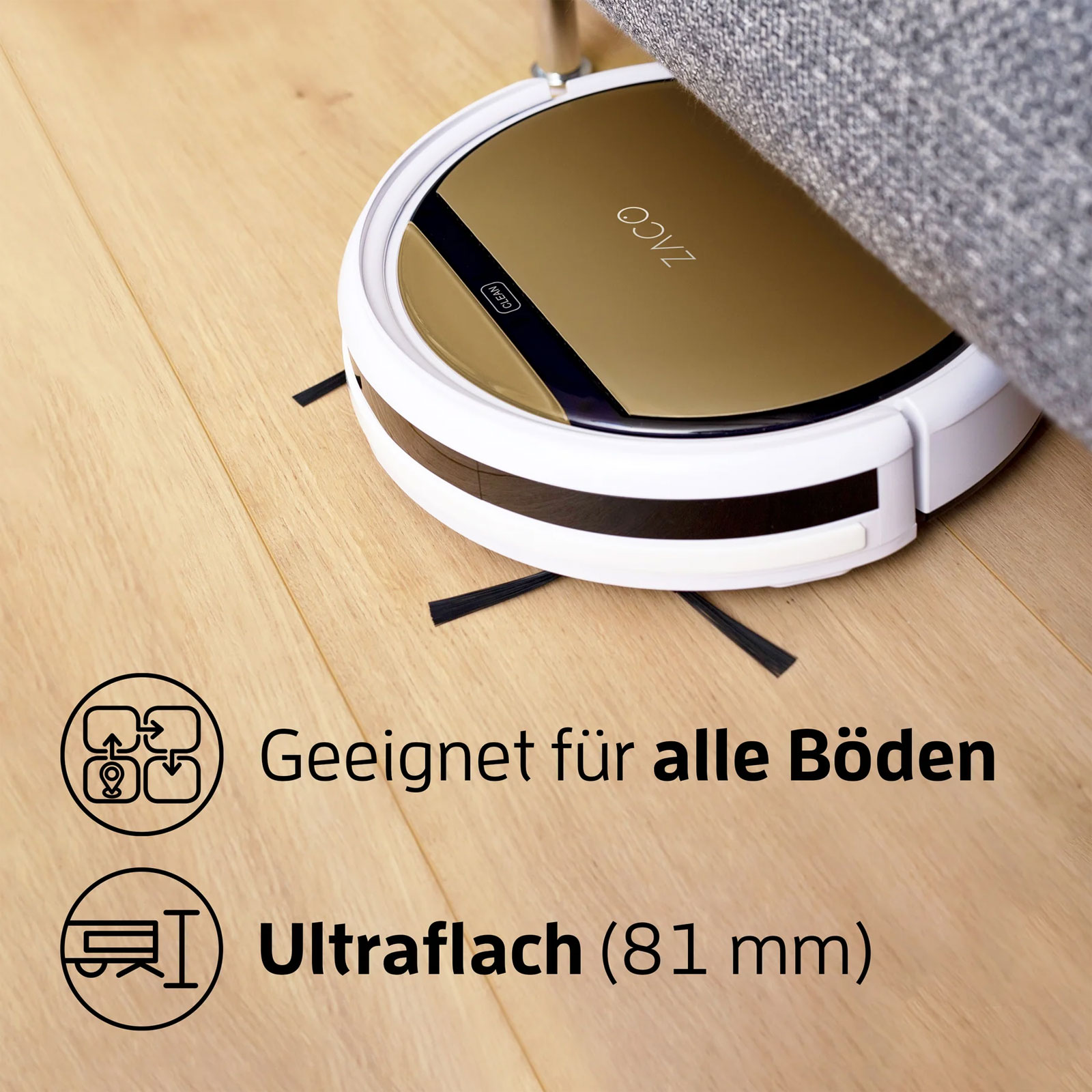 Zaco V5x Saug- und Wischroboter bronze brown Zaco V5x Saug- und Wischroboter bronze brown